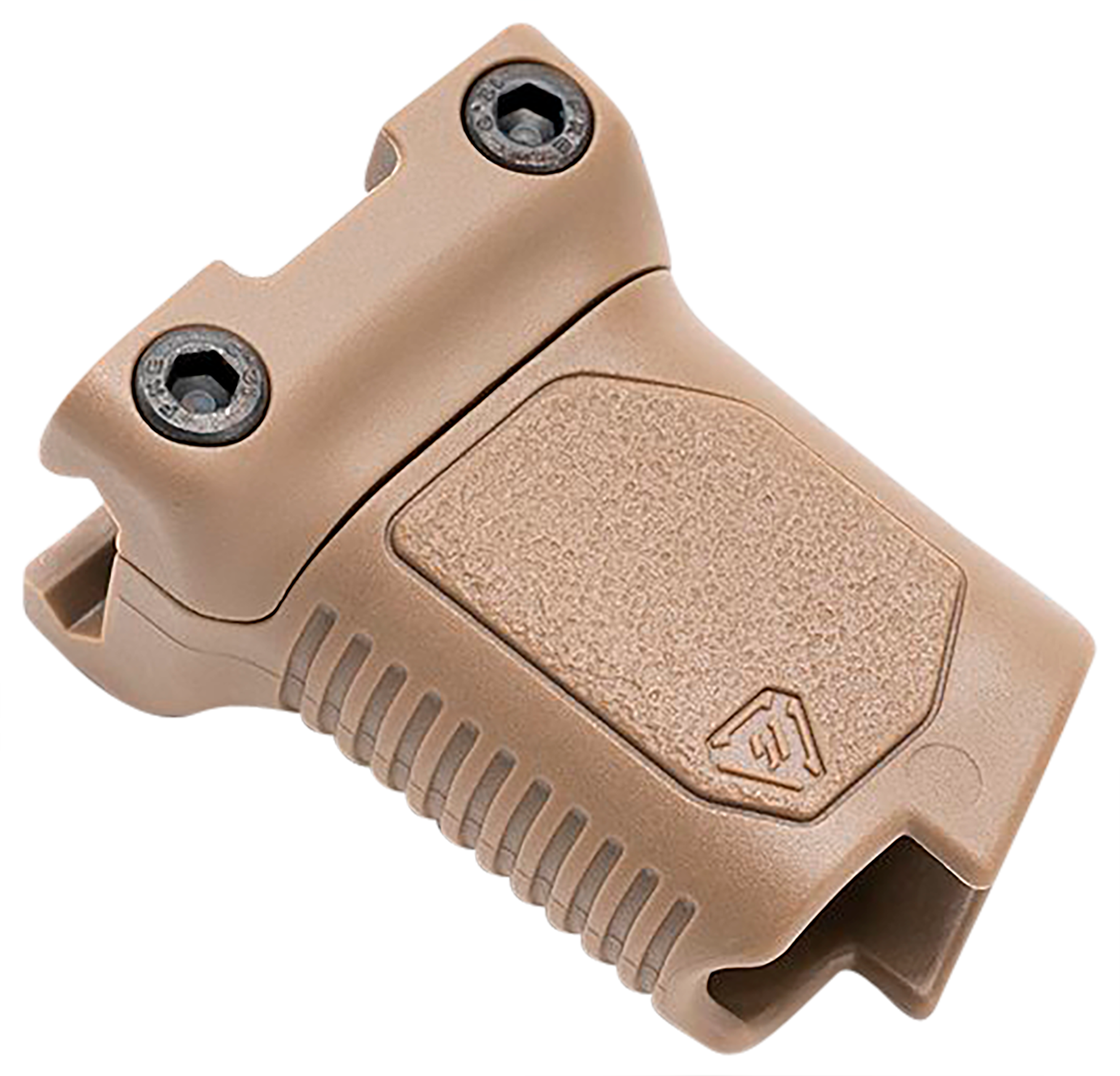 Strike Industries ARCMAGRAILSFDE Angled Vertical Grip Short Flat Dark Earth Polymer with Cable Management Storage for Picatinny Rail