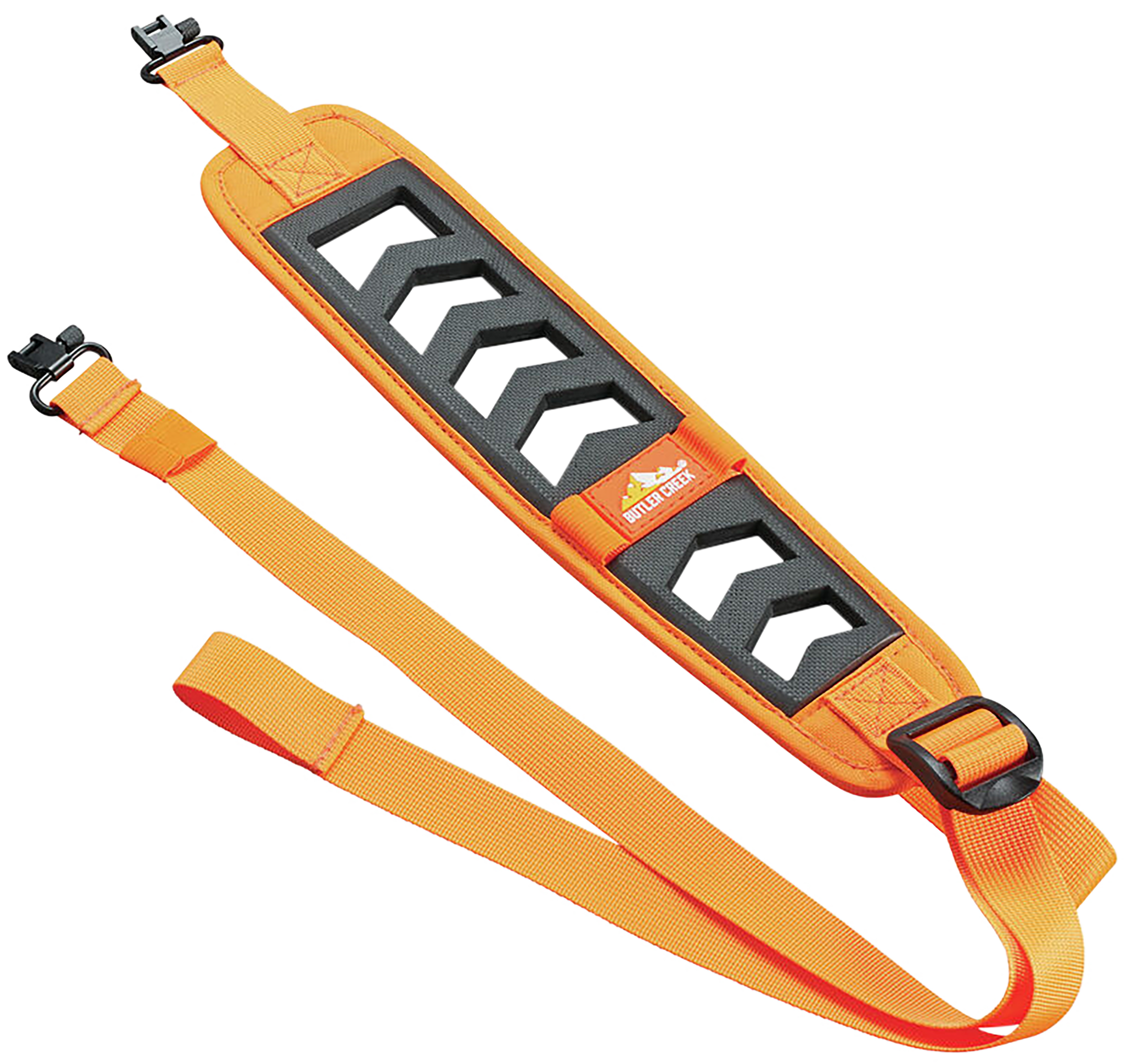 Butler Creek 190036 Featherlight Sling made of Blaze Orange Foam with 22"-36" OAL, 3" W, Adjustable Design, 2 Cartridge Loops & Swivels for Rifles