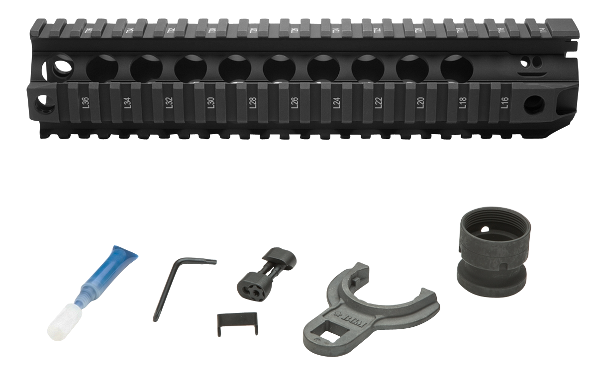 BCM QRF10556BLK QRF Handguard 10" Free-Floating Style Made of Aluminum with Black Anodized Finish & Picatinny Rial for AR-Platform