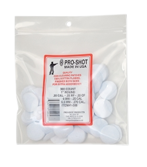 Pro-Shot 1300 Cleaning Patches22-270 Cal 1" Cotton Flannel 300 Per Bag