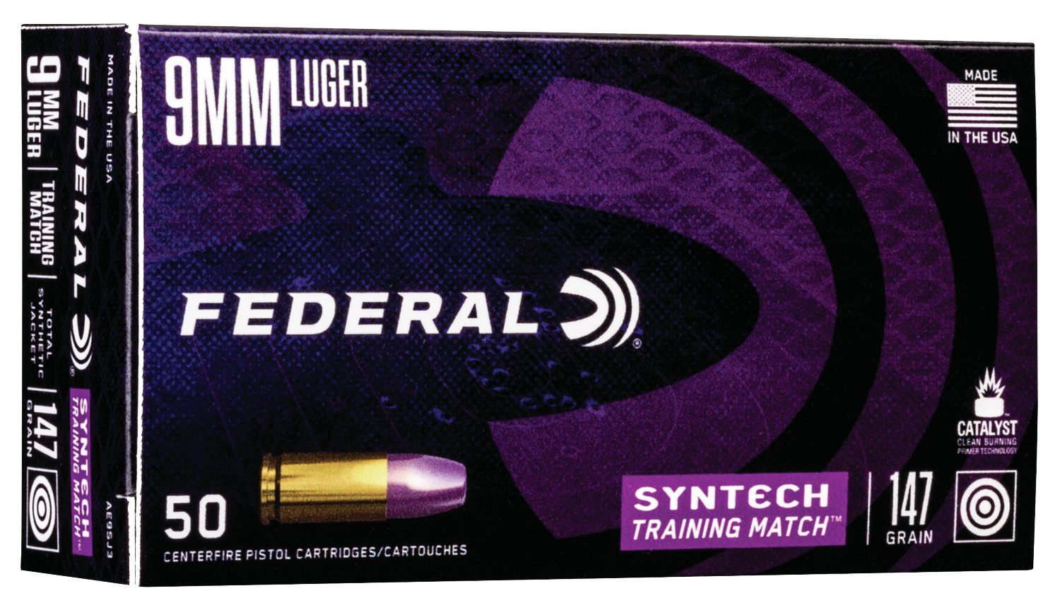 Fed Ae 9mm 147gr Trn Mtch Tsj 50/500