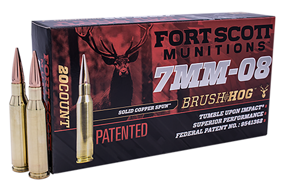 Fort Scott Munitions 7MM08120SCV1 Tumble Upon Impact (TUI) Rifle 7mm-08 Rem 120 gr Solid Copper Spun (SCS) 20 Per Box/ 10 Cs
