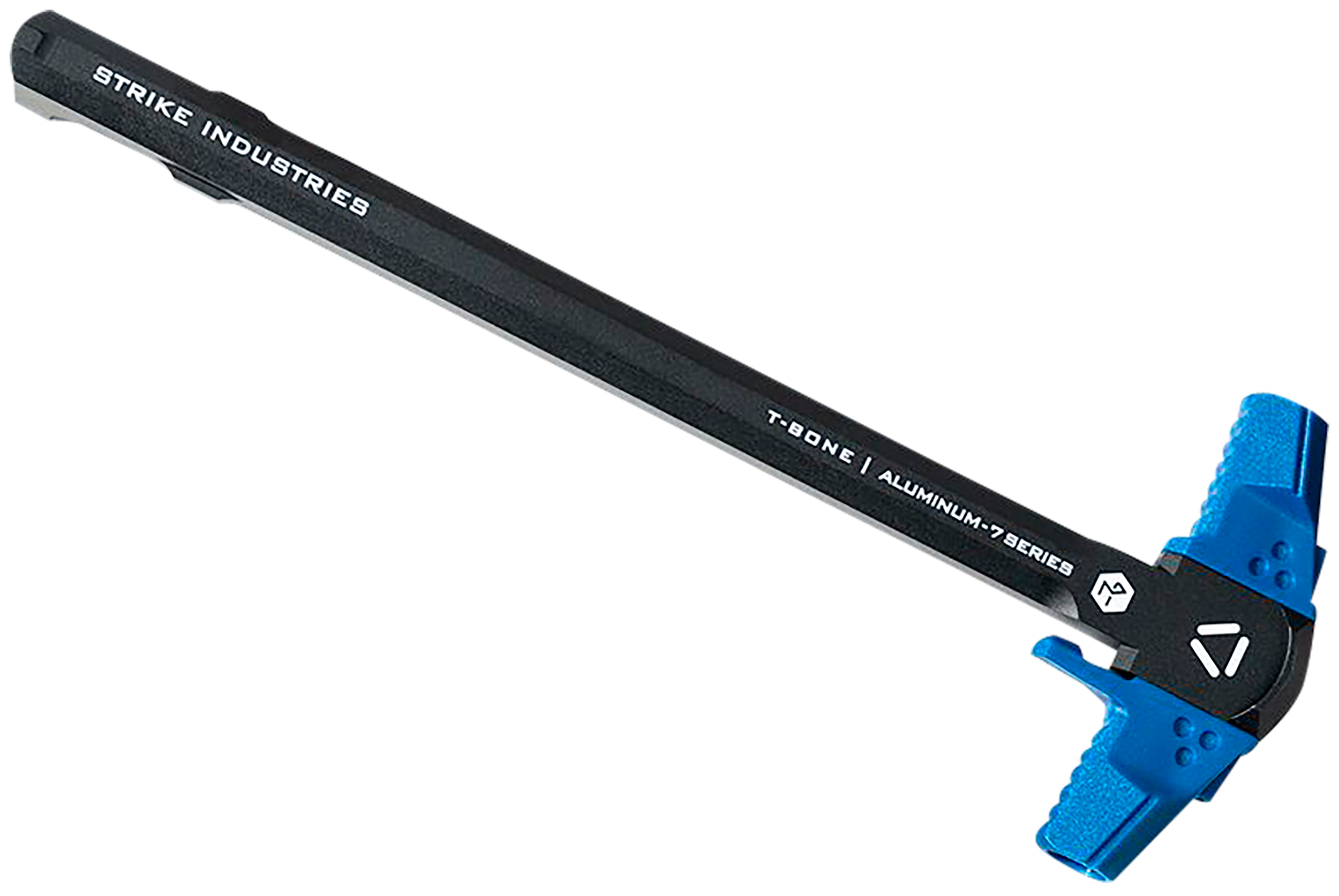 Strike Industries ARTBCH223BKBLU T-Bone Charging Handle .223/5.56x45mm Nato Blue Polymer Handles Aluminum Shaft for AR-15