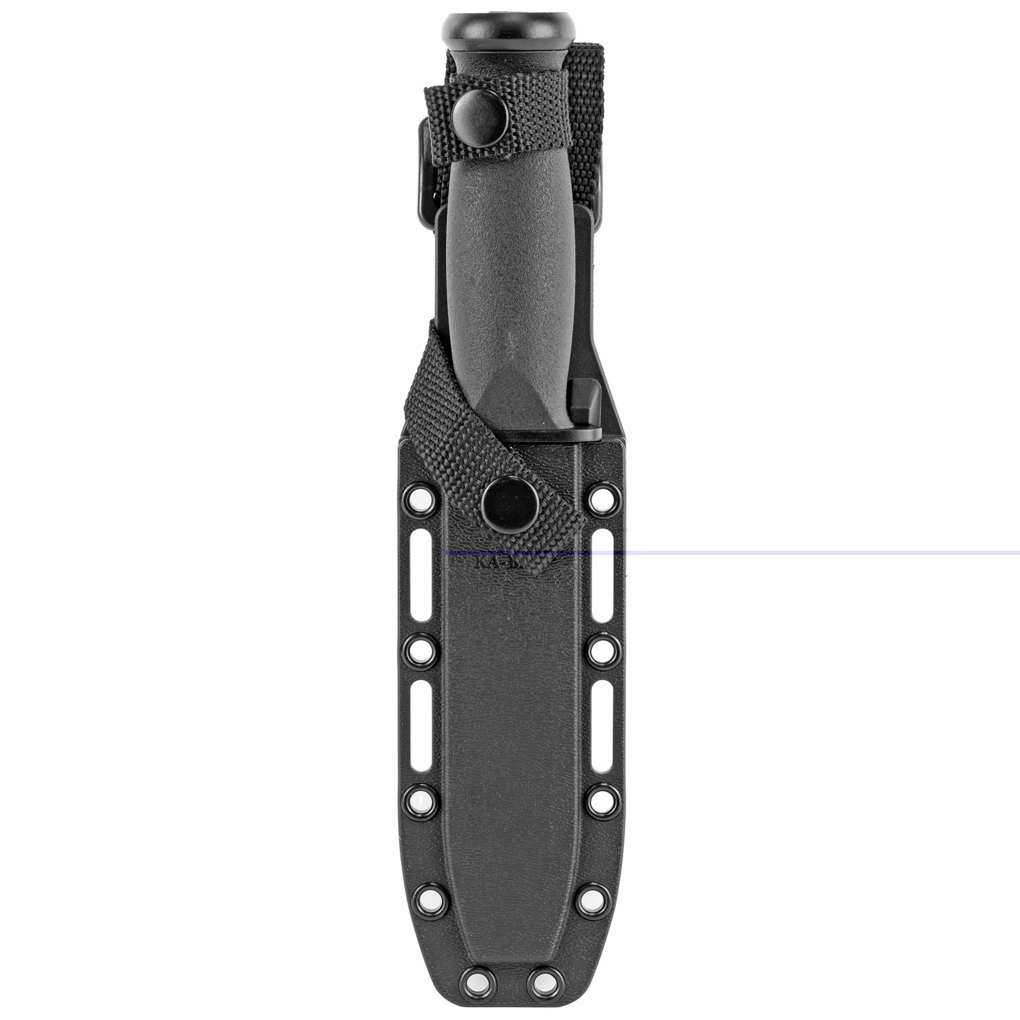 Ka-Bar 2221 Mark I5.13" Fixed Clip Point Plain 1095 Cro-Van Blade Black Kraton G Handle