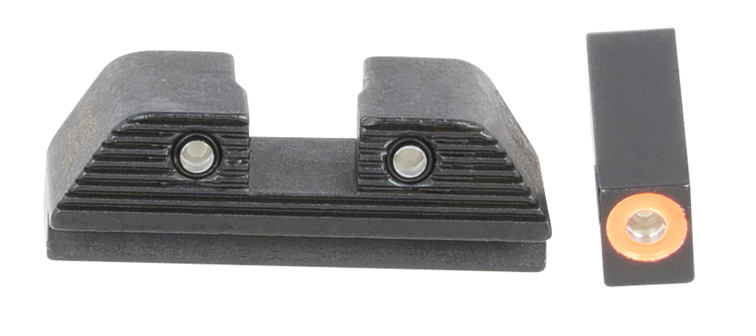 AmeriGlo GL816 Trooper Sight Set for GlockBlack | Green Tritium with Orange Outline Front Sight Green Tritium with Black Outline Rear Sight