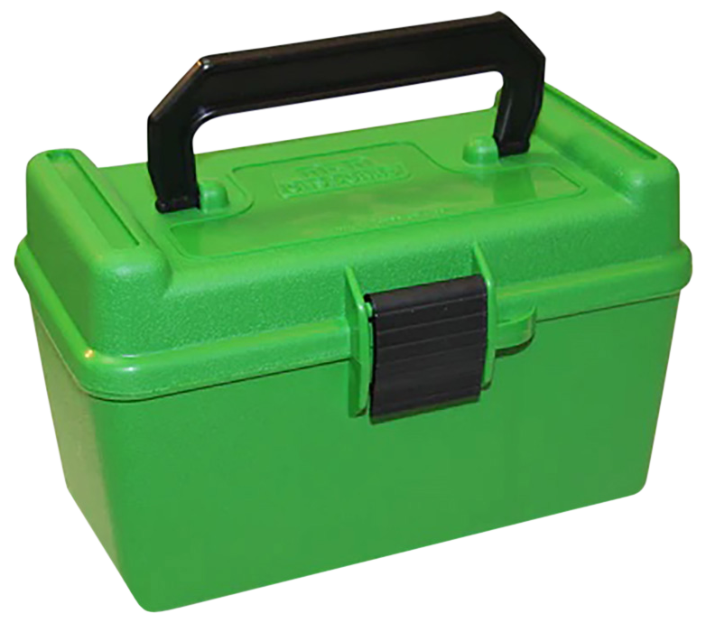 MTM Case-Gard H50RMAG10 Deluxe Ammo Boxfor 7mm Rem/Mag 300 Win Mag Green Polypropylene 50rd