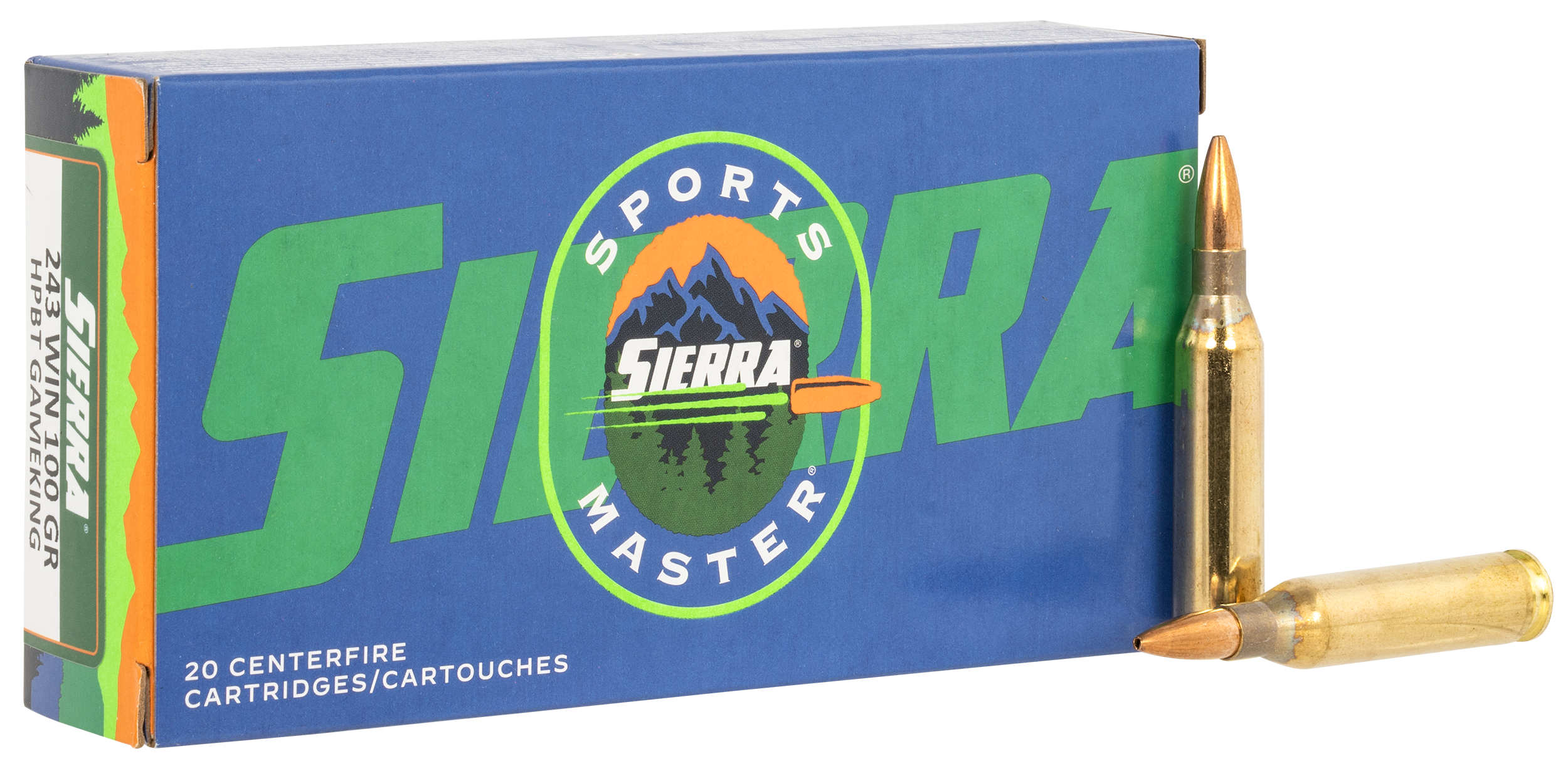 Sierra Sports Master Ammunition 243 Winchester 100 Grain GameKing Hollow Point Boat Tail 20RD