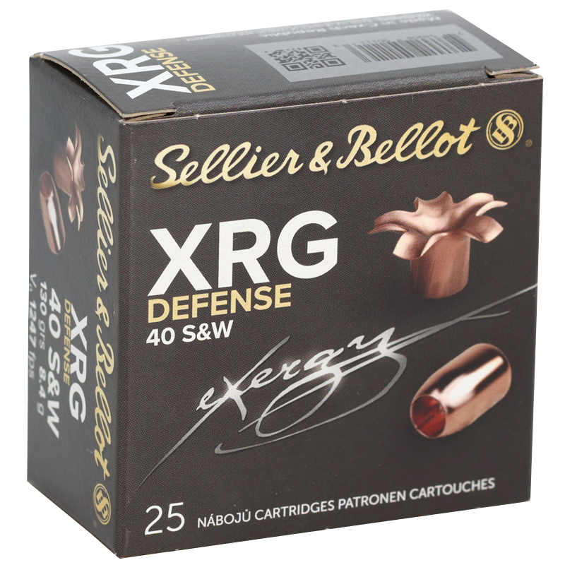 Sellier & Bellot SB40XA XRG Defense 40 S&W 130 gr Solid Copper Hollow Point (SCHP) 25 Per Box/ 40 Cs
