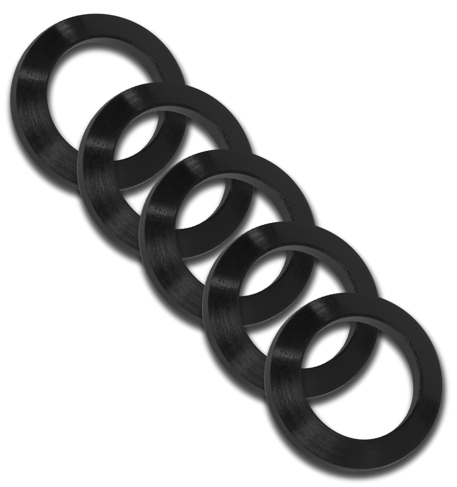 GrovTec US Inc GTHM319 Crush Washer223 Cal Black Nitride Steel 1/2"-28 tpi Rifle 5 Per Pack