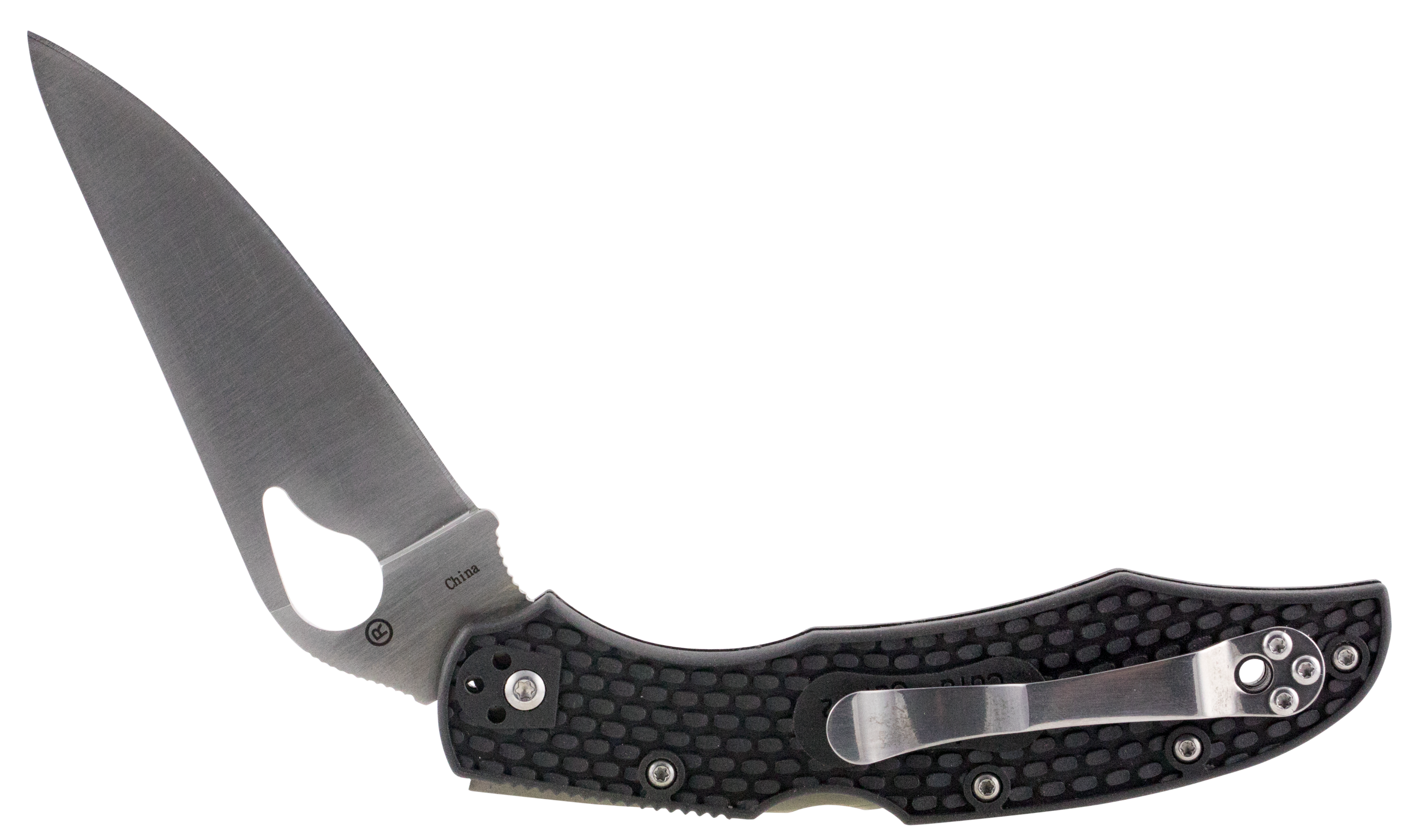 Spyderco BY03PBK2 Byrd Cara Cara 2 Lightweight 3.75" Folding Drop Point Plain 8Cr13MoV SS Blade BlackTextured FRN Handle Includes Pocket Clip