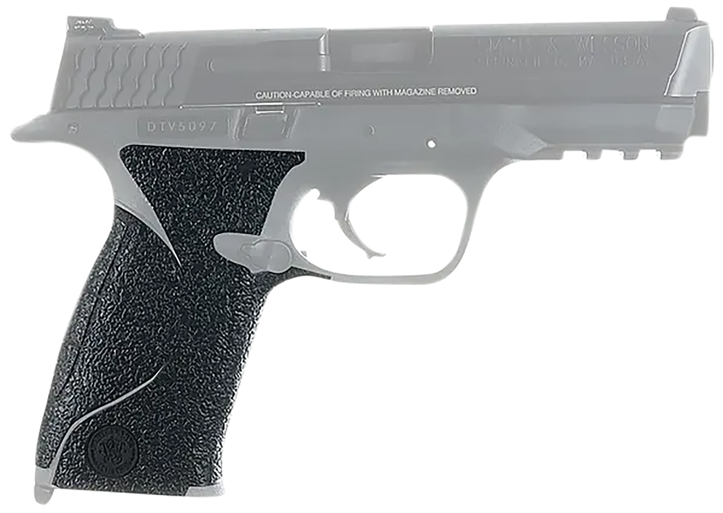 Talon Grips EV06R Adhesive GripTextured Black Rubber, Fits S&W Full Size Model