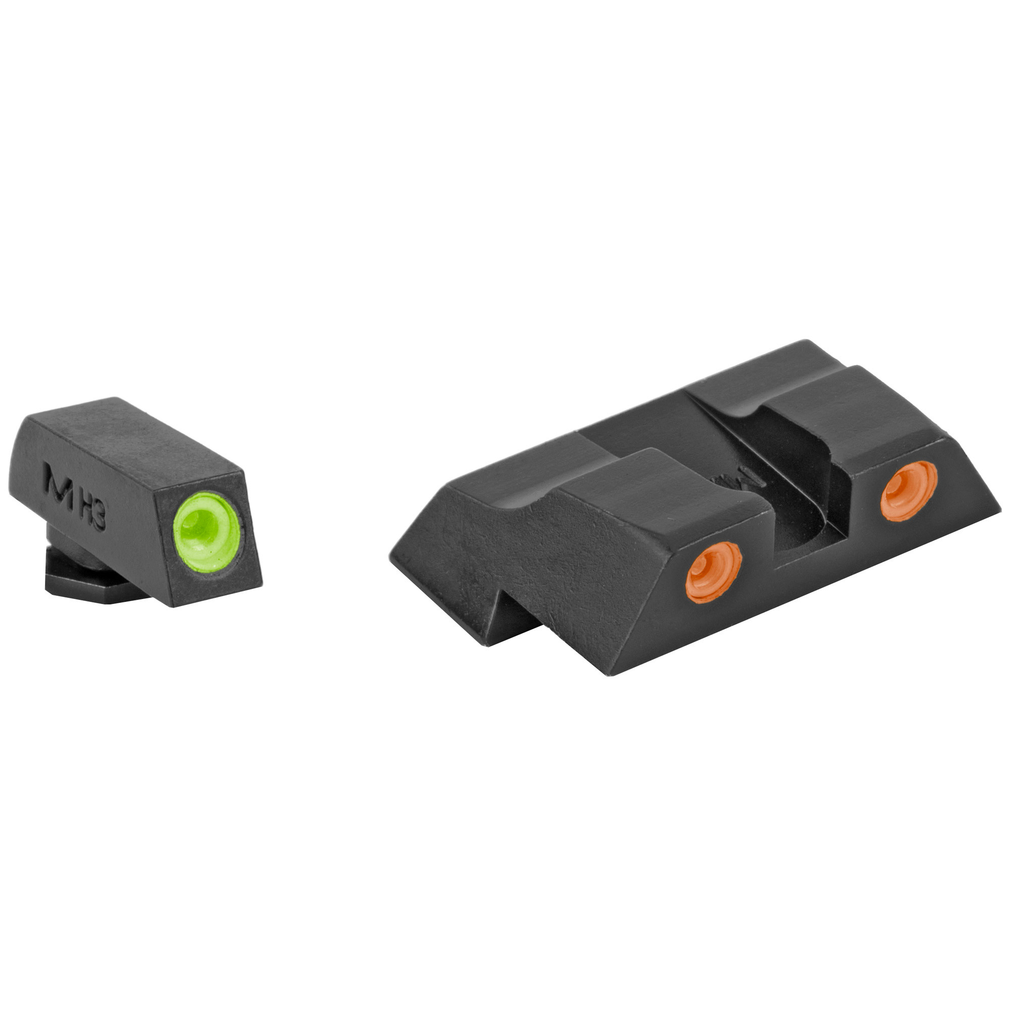 Meprolight USA 102263301 Tru-DotBlack | Green Tritium Front Sight Orange Tritium Rear Sight Set