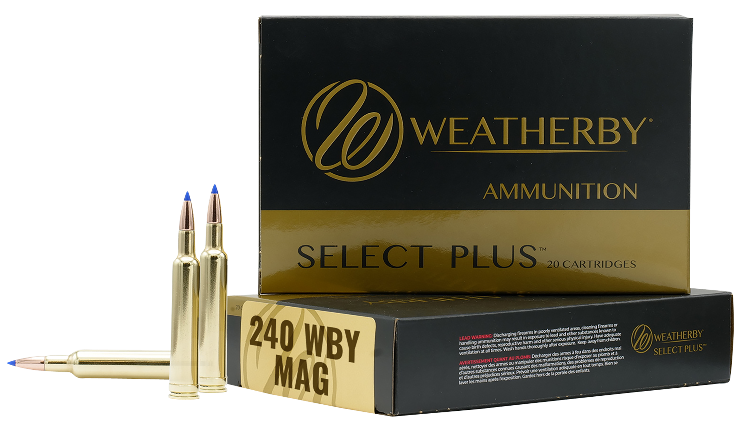 Weatherby Select Plus Ammunition 240 Weatherby Magnum 80 Grain Barnes TTSX Polymer Tipped Spitzer Lead-Free 20RD