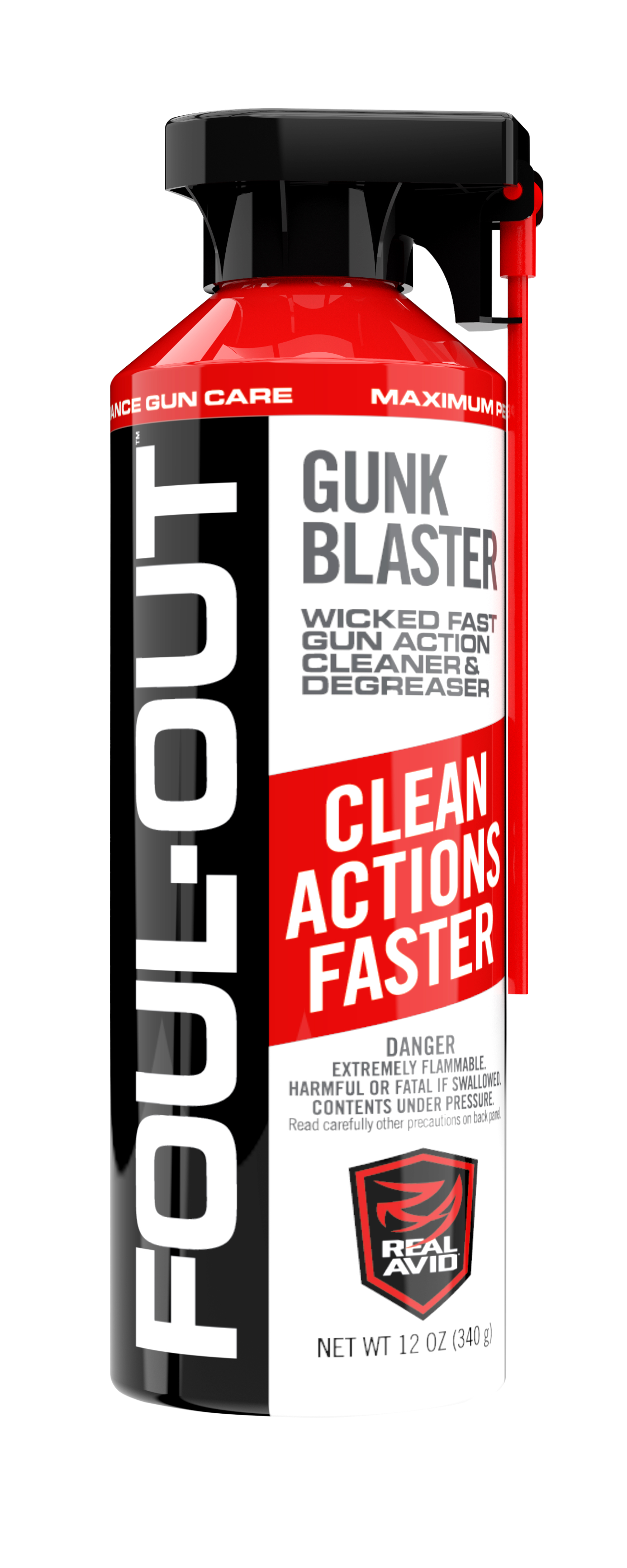 Real Avid AVDCB12A Foul-Out Gun Blaster Cleaner/Degreaser Against Grease, Carbon Fouling, Oil 12 oz Aerosol