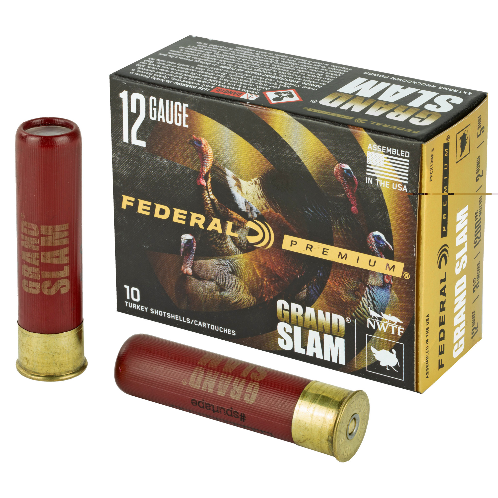 Federal PFCX139F5 Premium Grand Slam 12 Gauge 3.50" 2 oz 1200 fps 5 Shot 10 Bx/25 Cs