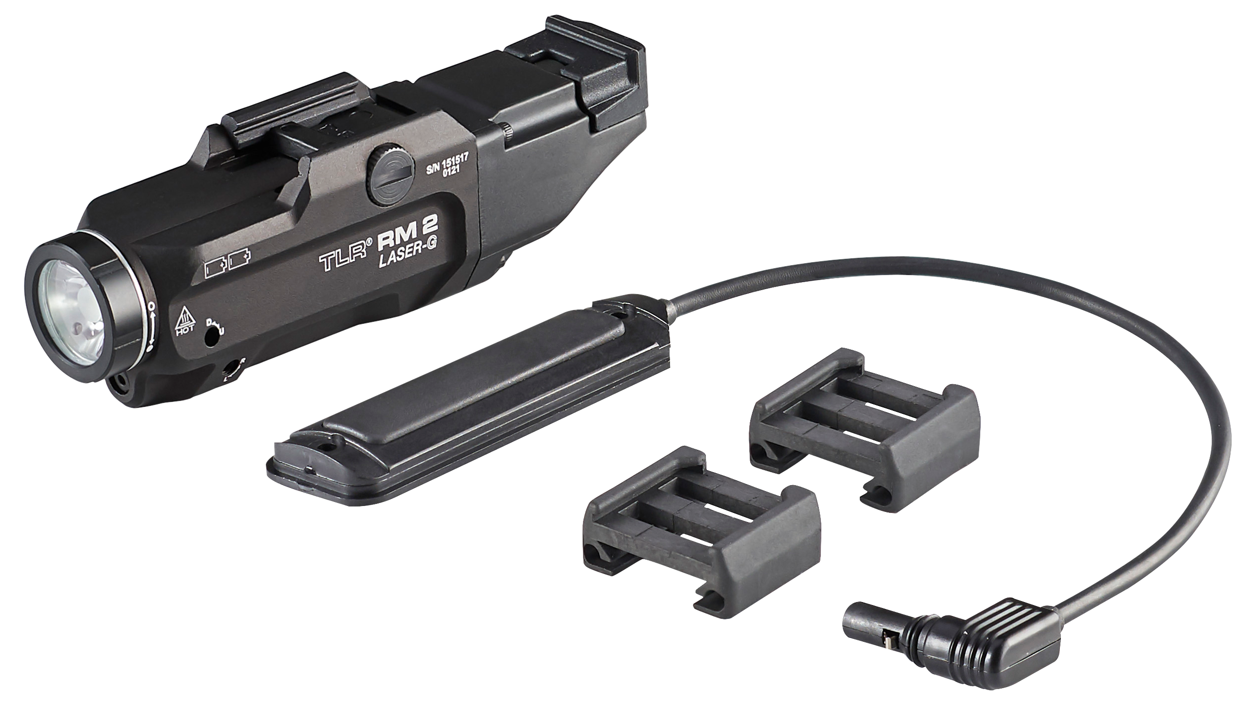 Streamlight TLR RM 2 Weapon Light LED Kit with 2 CR123A Battery Aluminum Black with Laser