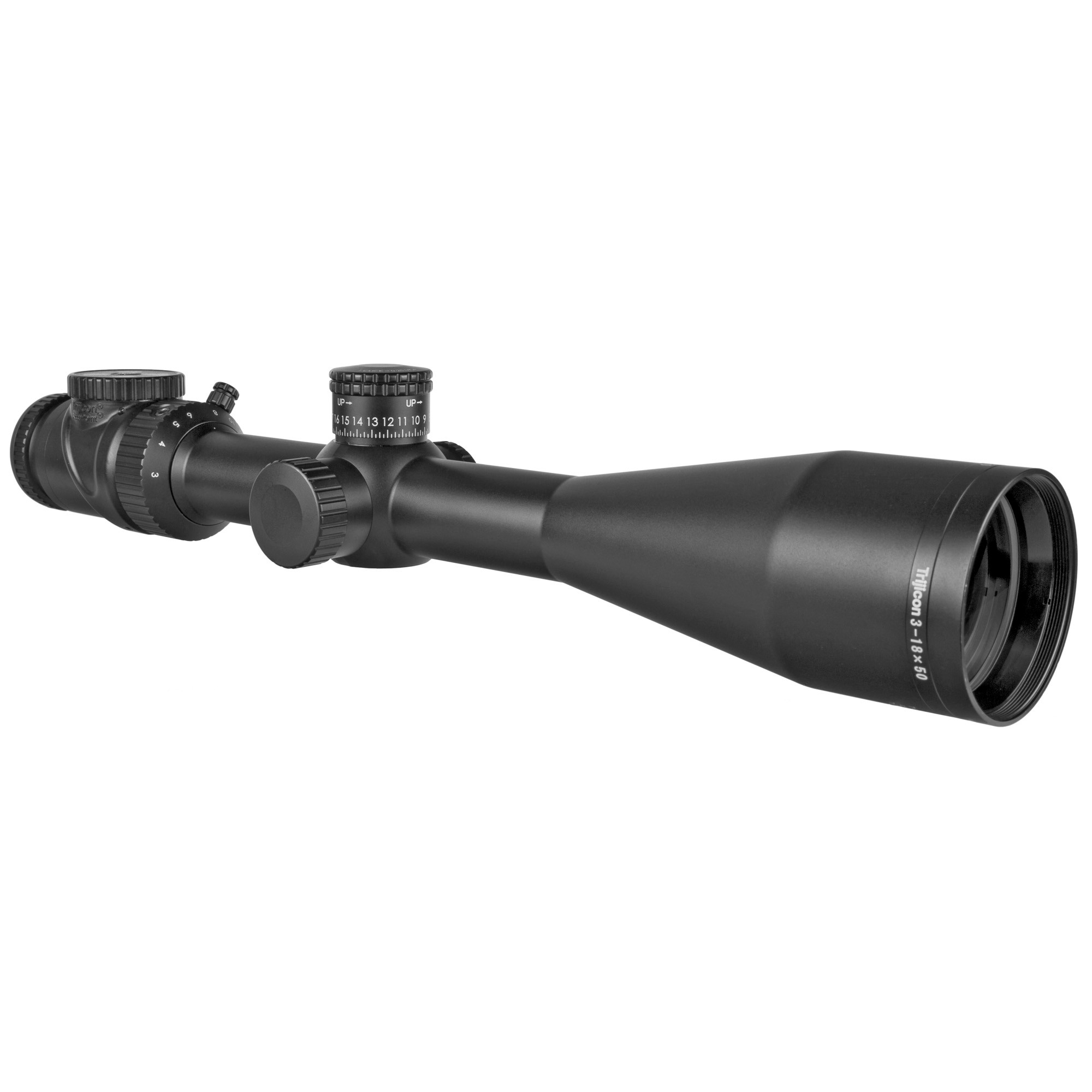 Trijicon 3-18x50 AccuPoint 30mm Rifle Scope Satin Black, MOA Ranging (Green Dot), Side Focus