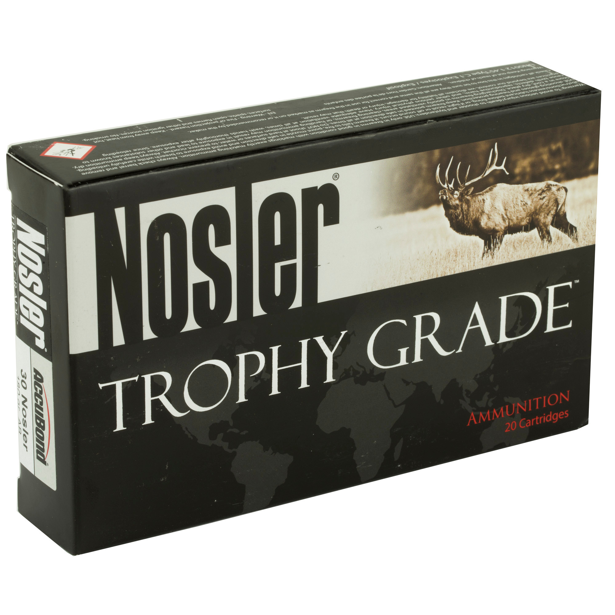 Nosler Trophy Grade Ammunition 30 Nosler 180 Grain AccuBond 20RD