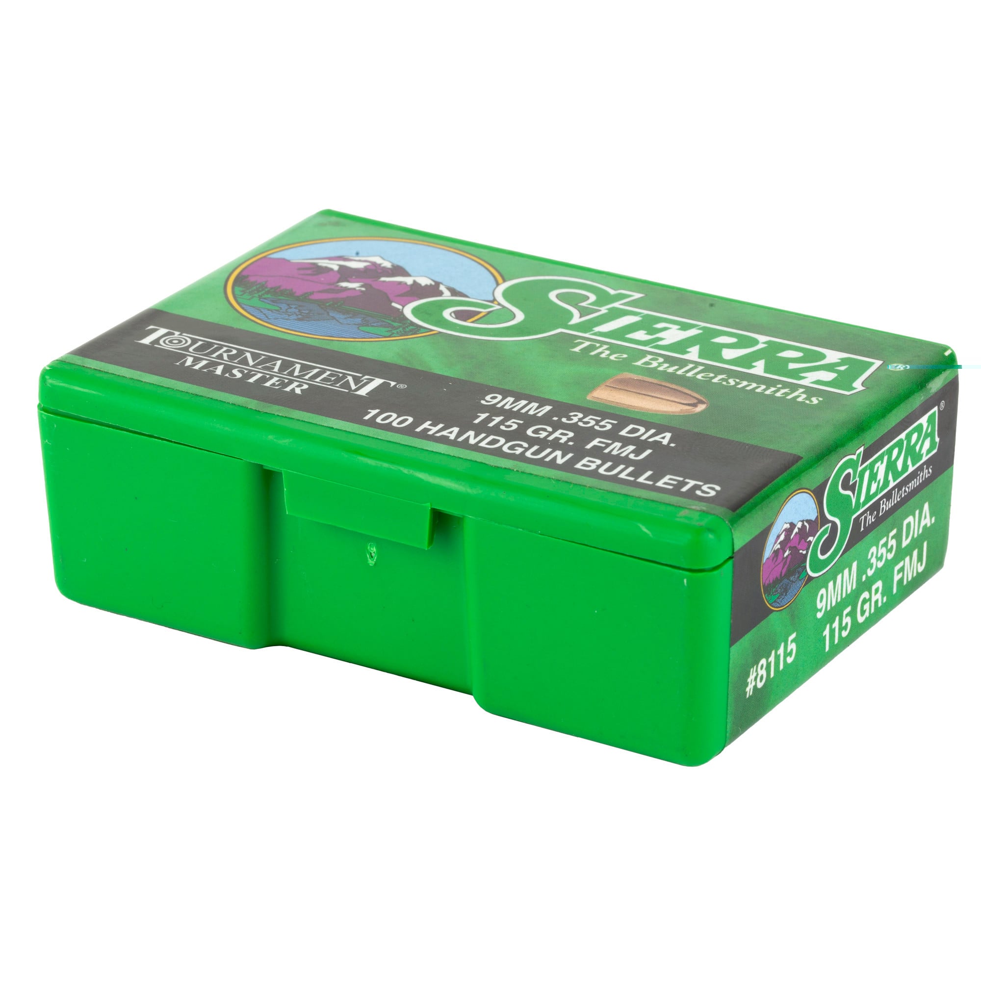 Sierra TournamentMaster Bullets 9mm (355 Diameter) 115 Grain Full Metal Jacket Box of 100