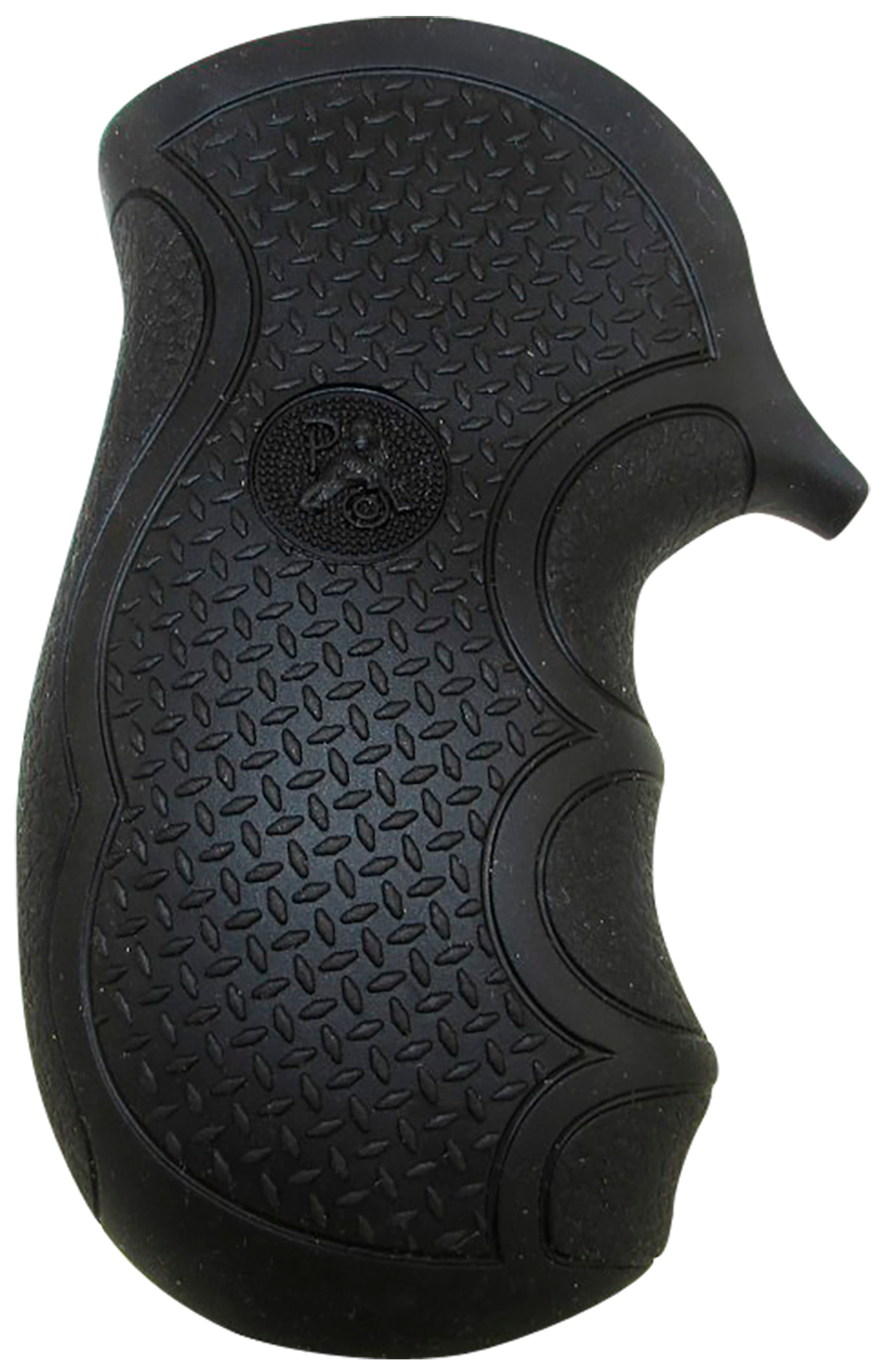Pachmayr 02483 Diamond Pro Grip Diamond Checkering Black Rubber with Finger Grooves for Ruger SP101