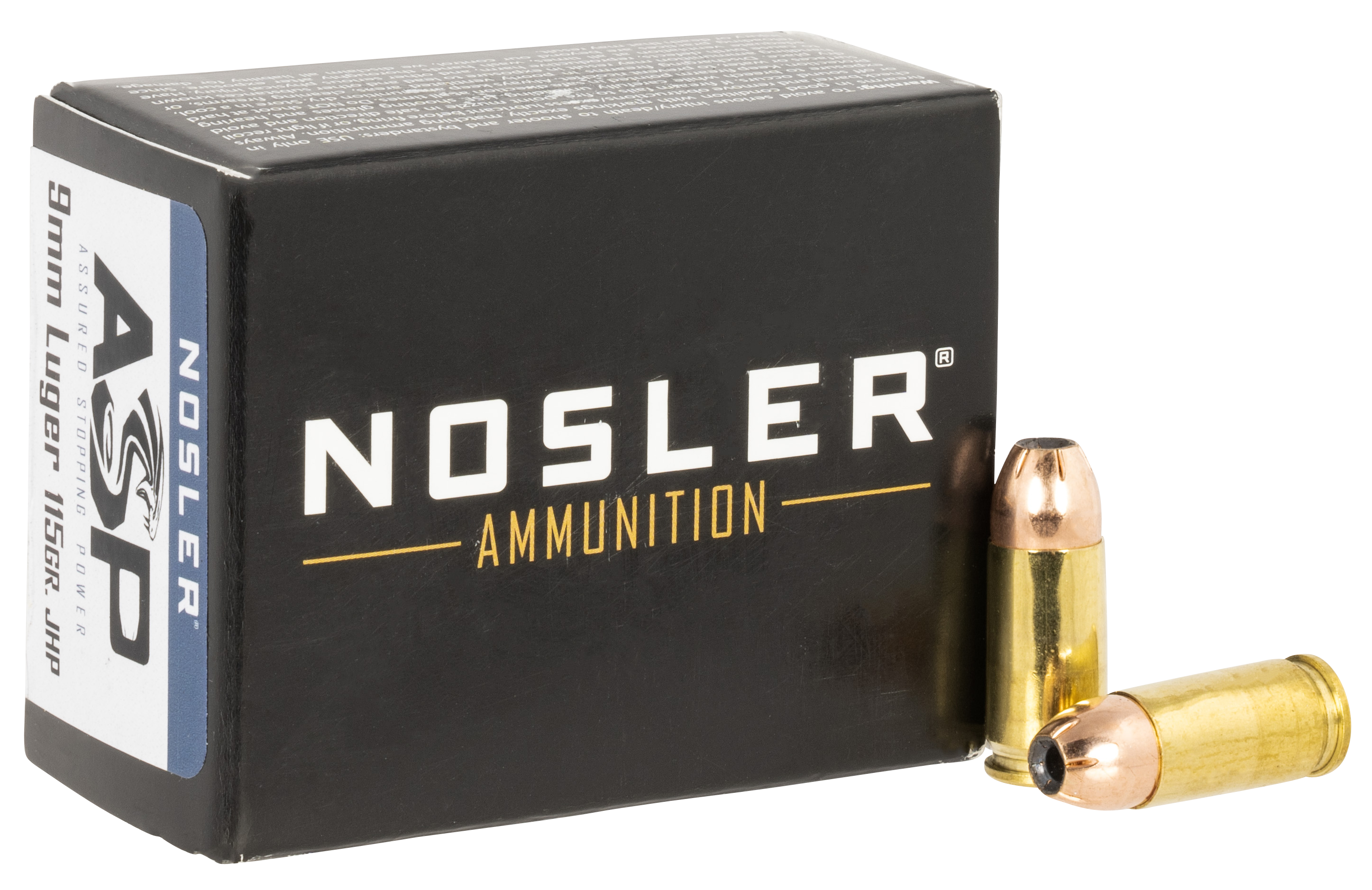 Nosler 51285 Assured Stopping Power Target 9mm Luger 115 gr Jacketed Hollow Point (JHP) 20 Per Box/ 20 Cs