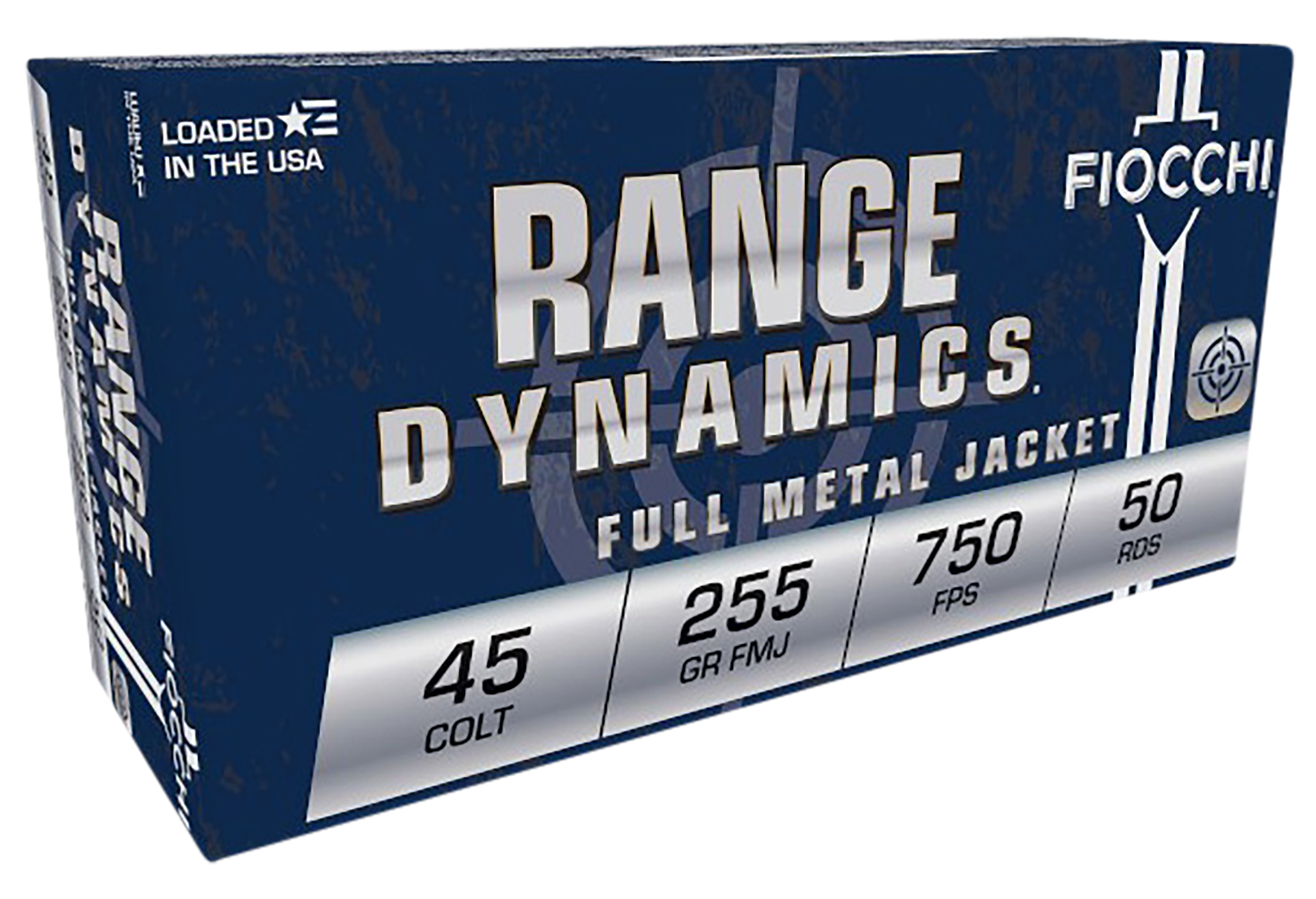 Fiocchi 45LCCMJ Range Dynamics Pistol 45 Colt 225 gr Complete Metal Jacket 50rd Bx
