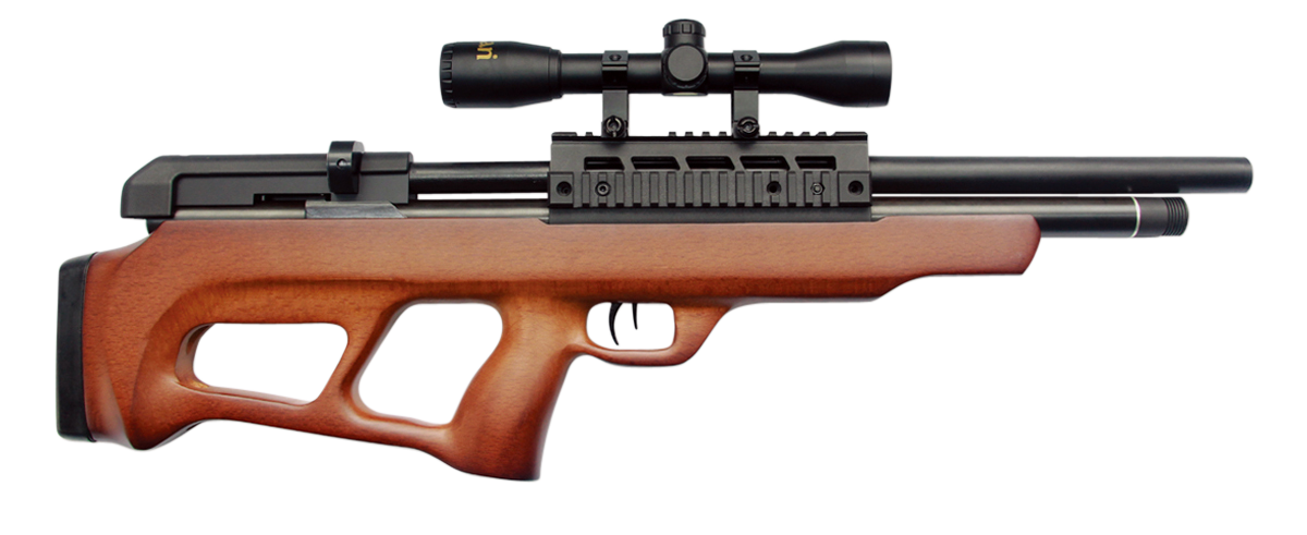 Beeman 1357 Under-LeverPre-Charged Pneumatic 177 Pellet 12+1 Shot Black Black Receiver European Hardwood Scope 4x32mm