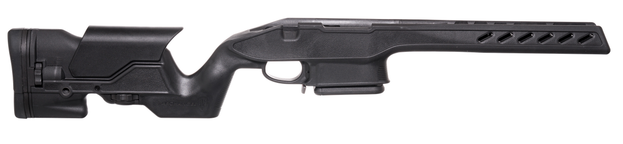Archangel AA1500SA Precision StockBlack Synthetic Fixed with Adjustable Cheek Riser for Weatherby Vanguard; Howa 1500 Short Action Includes Mag