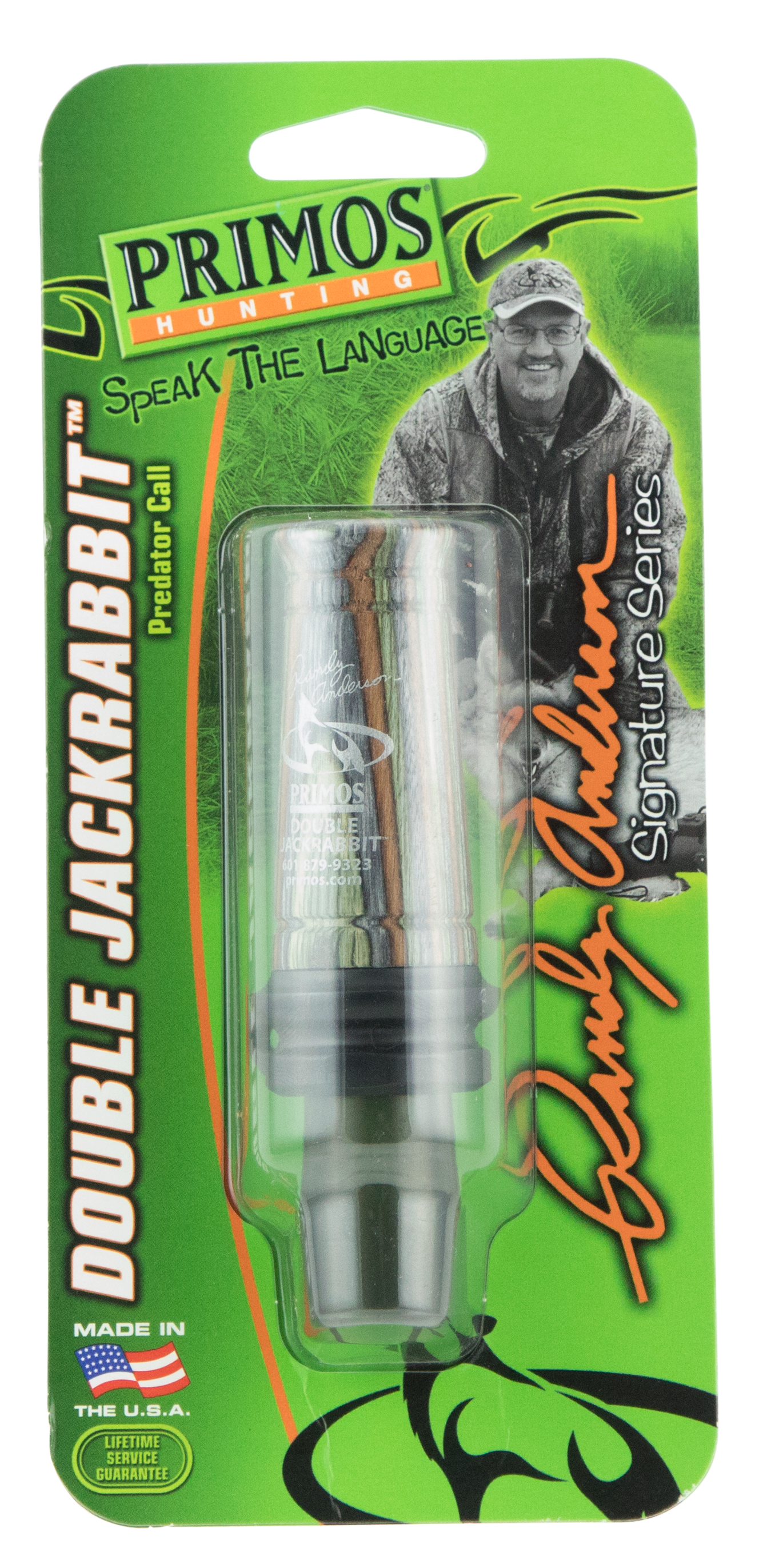 Primos 366 Randy Anderson Double Jackrabbit Open Call Double Reed Rabbit Sounds Attracts Predators Multi Color Laminated Wood