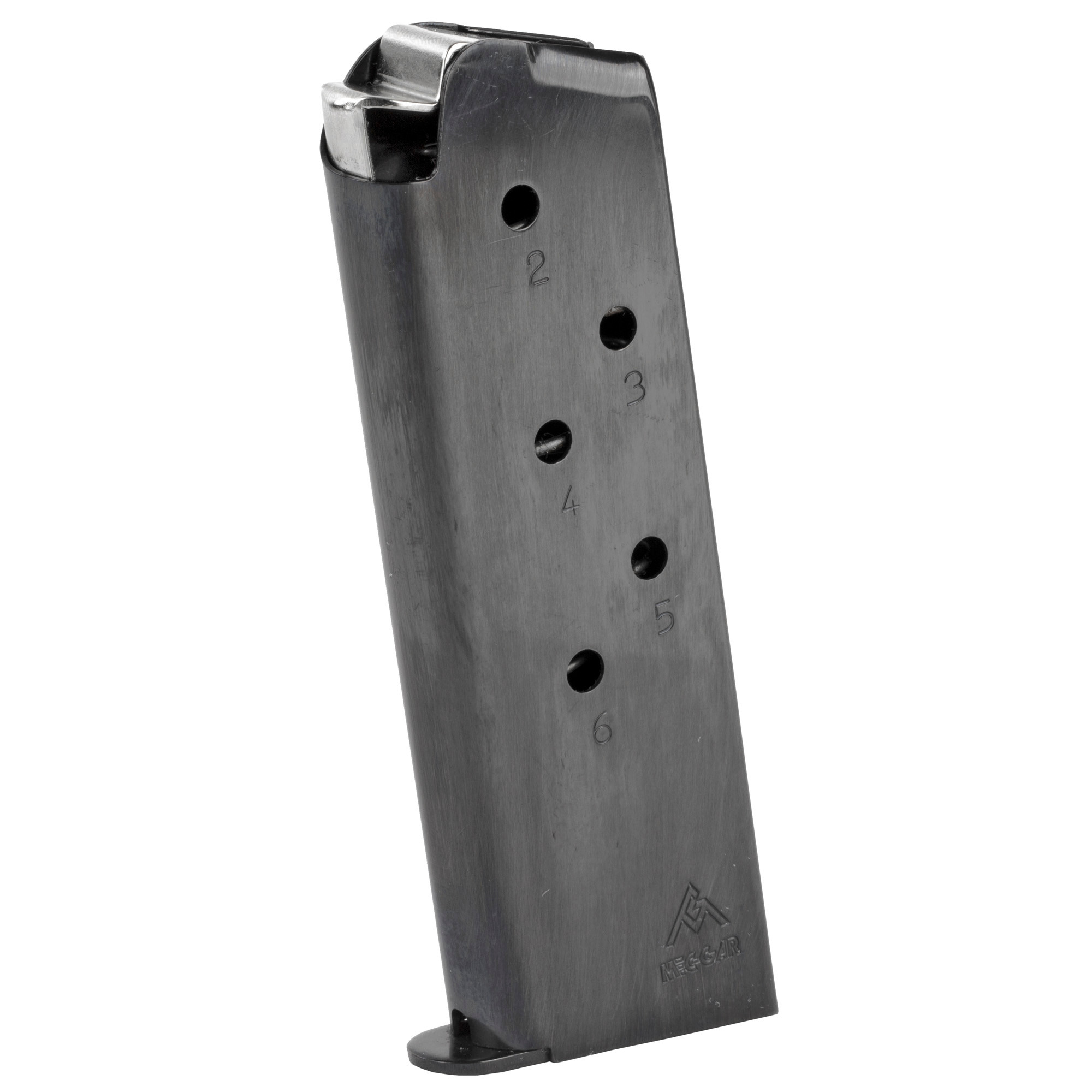 Mec-Gar MGCO4506N StandardNickel Detachable 6rd 45 ACP for 1911 Officer