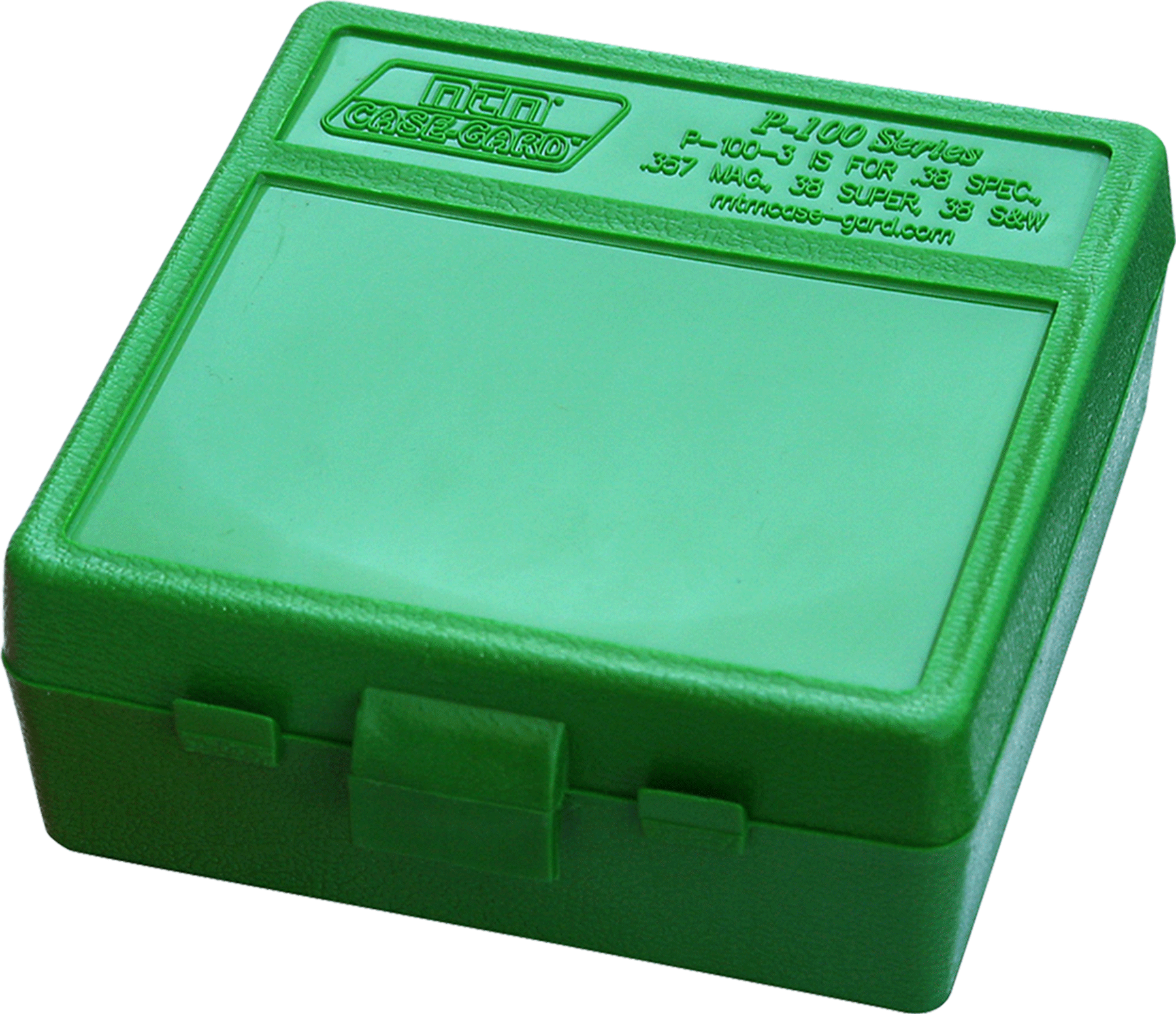 MTM Case-Gard P100310 Case-Gard P-100 Multi-Caliber Handgun Green Polypropylene 100rd