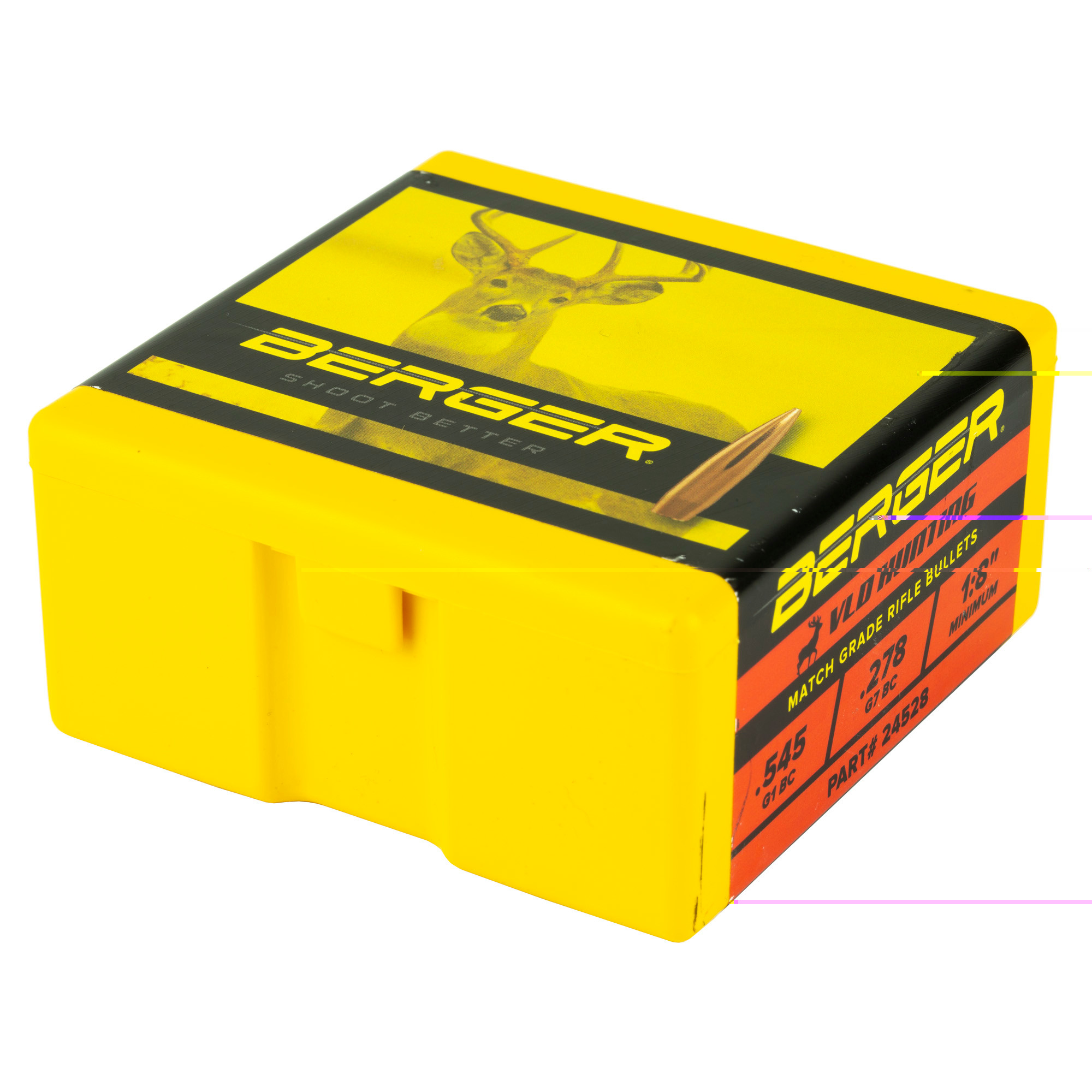 Berger Hunting Bullets 243 Caliber, 6mm (243 Diameter) 105 Grain VLD Hollow Point Boat Tail