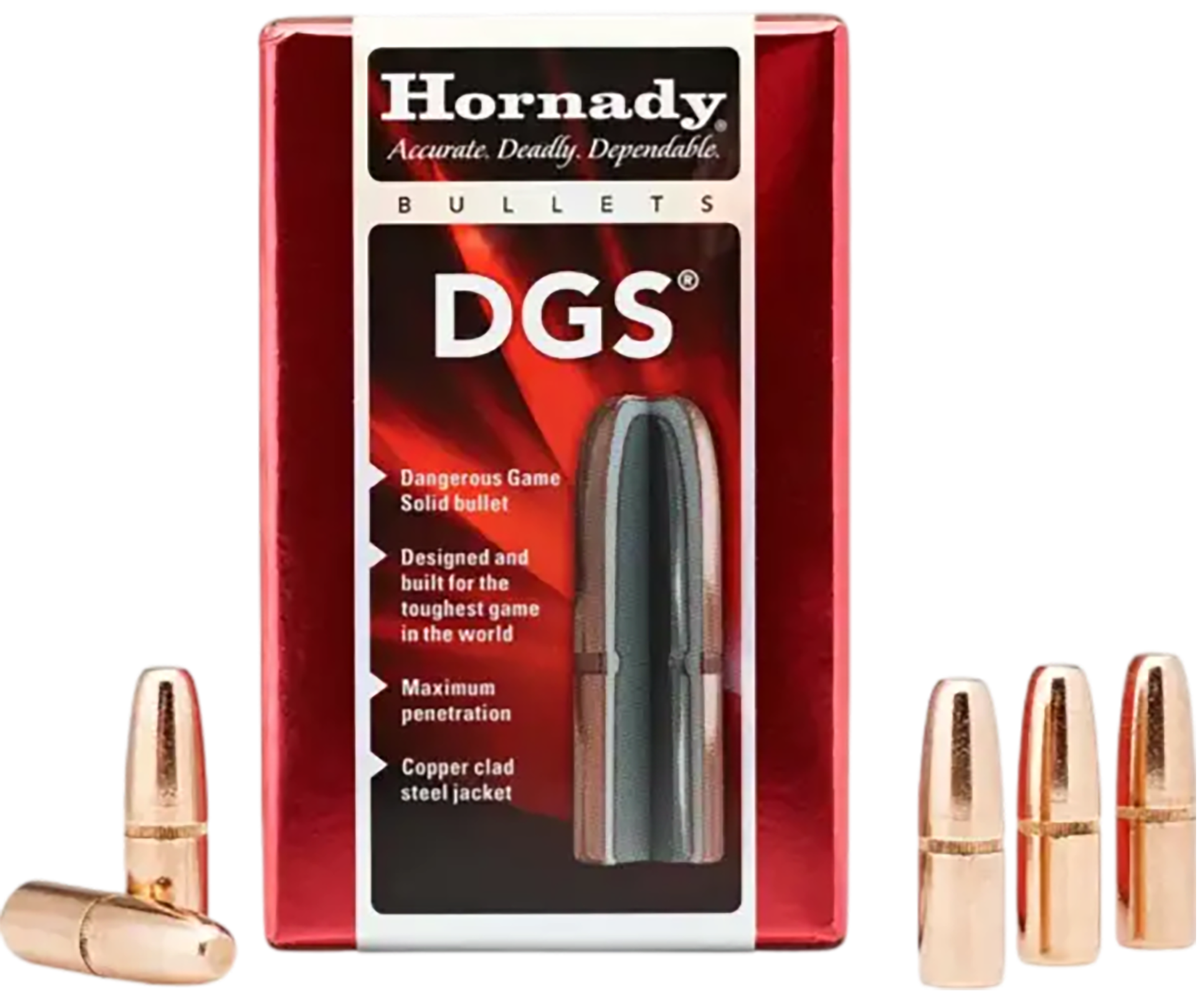 Hornady DGS Dangerous Game Bullets 9.3mm (366 Diameter) 300 Grain Flat Nose Solid Box of 50