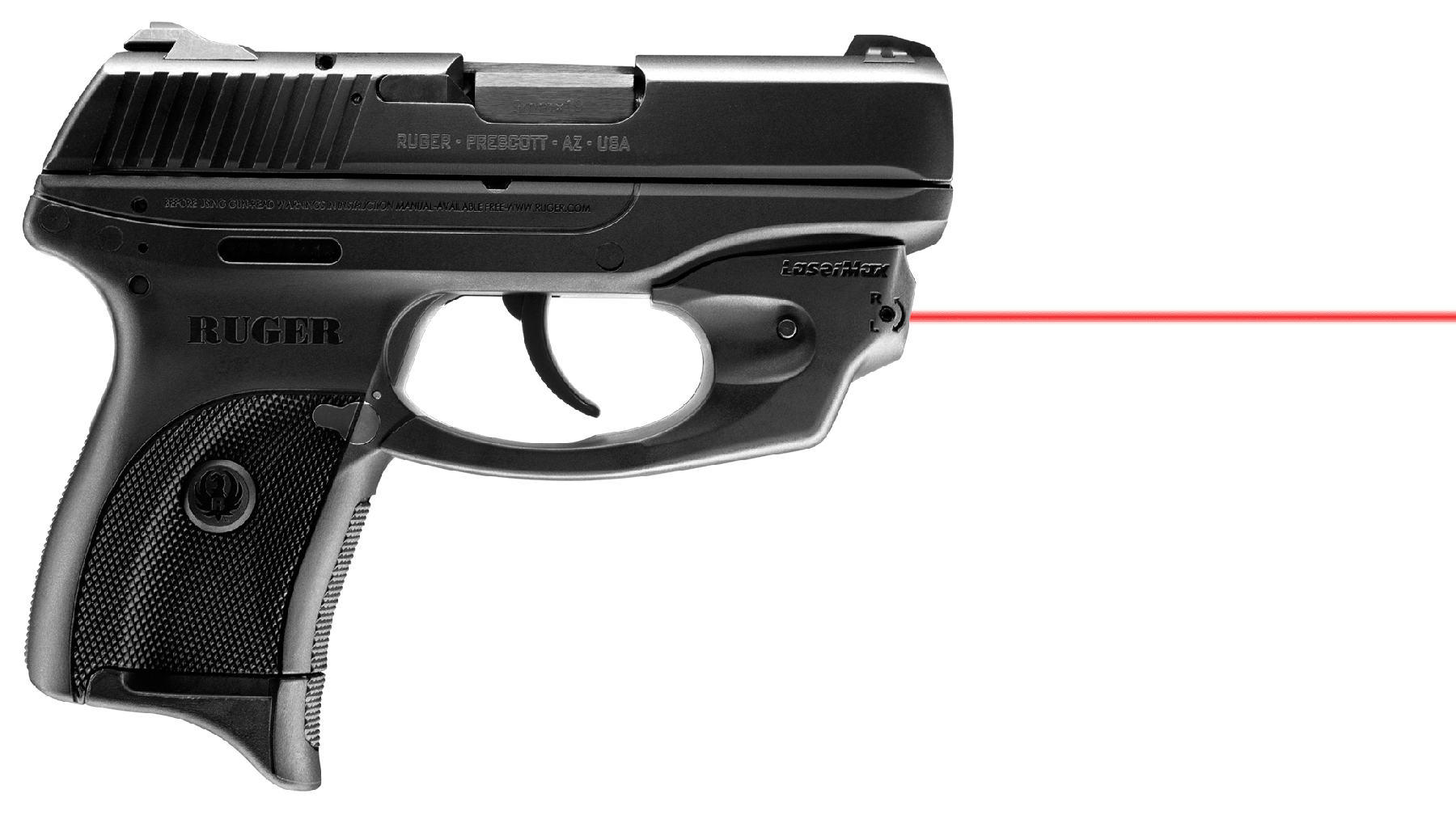 LaserMax CFLC9 Centerfire Laser 5mW Red Laser with 650nM Wavelength & Black Finish for Ruger LC 9/380, LC9s, EC9