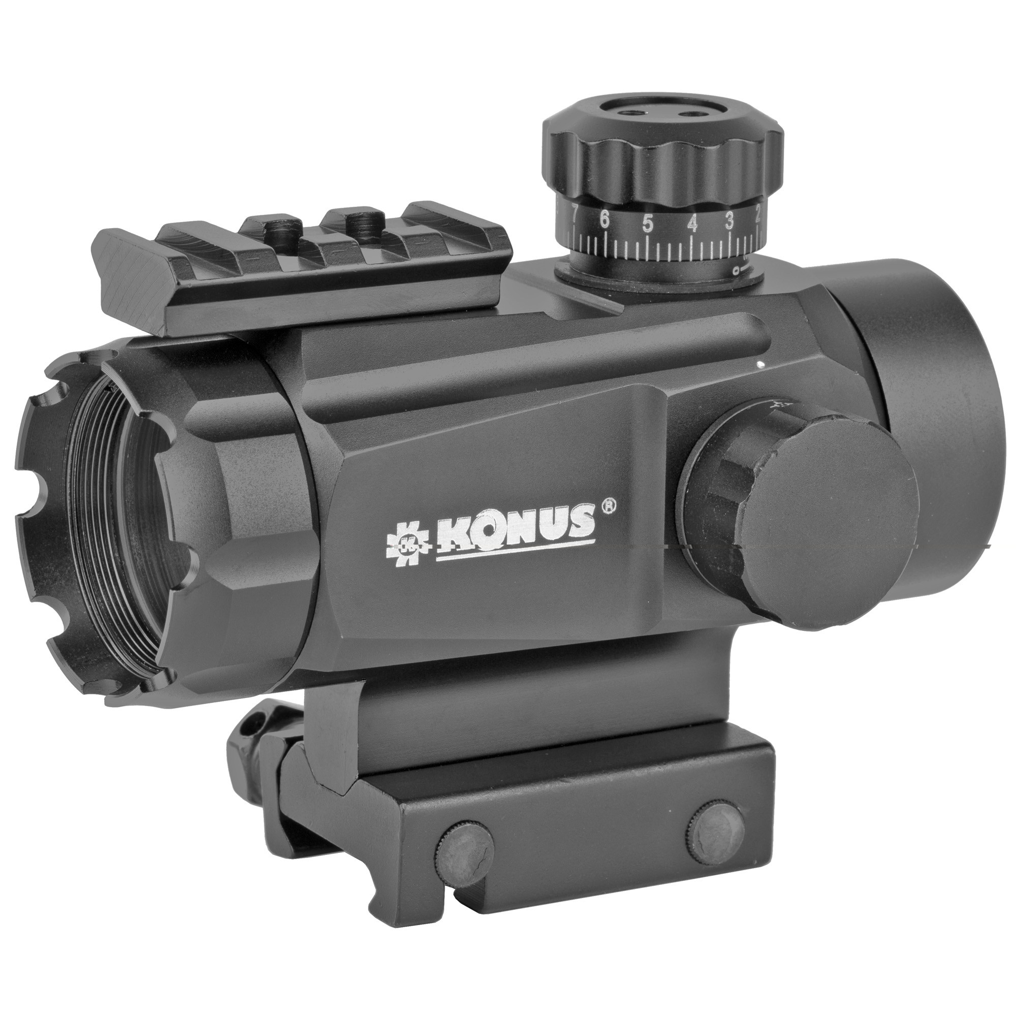 Konus Konussight Tactical Red Dot 1x 40mm Illuminated Multi-Reticle Red/Green Dot Matte Black