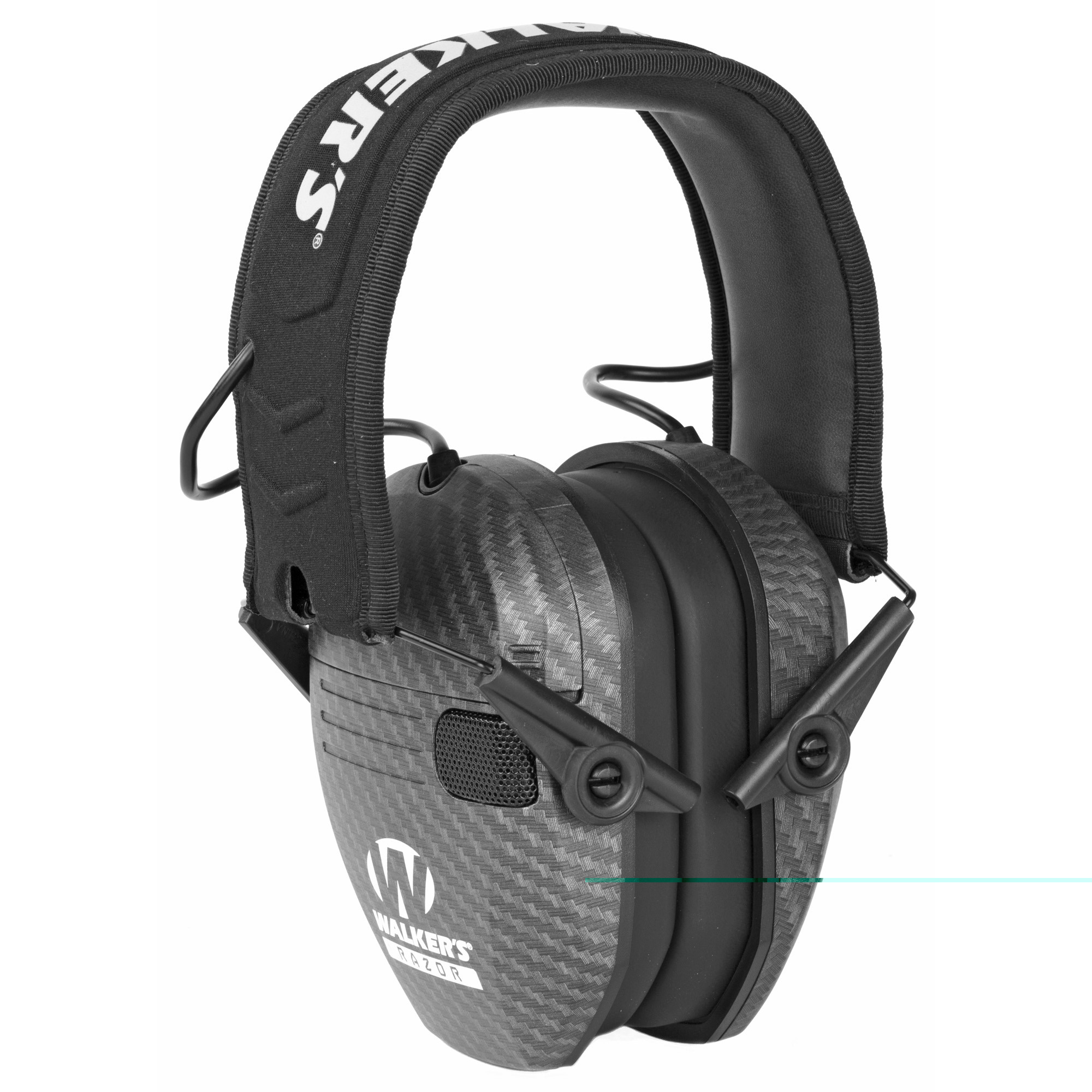 Walker's GWPRSEMCARB Razor Slim Electronic Muff Polymer 23 dB Over the Head Carbon Gray/Black Adult