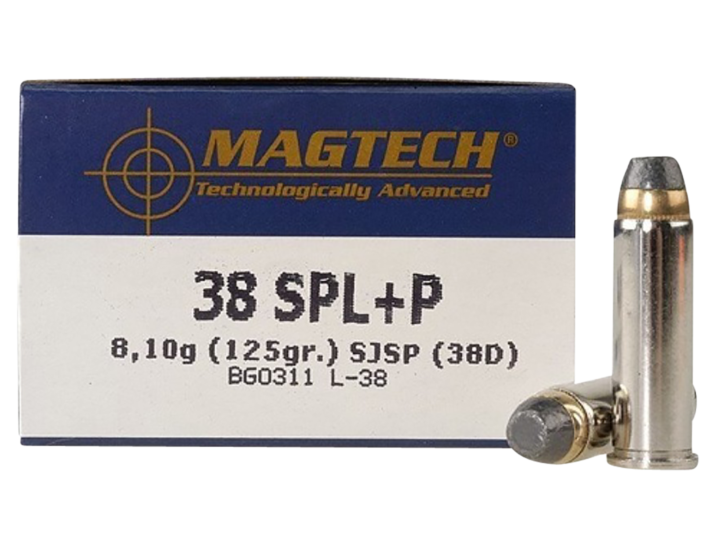Magtech Ammunition 38 Special +P 125 Grain Semi-Jacketed Soft Point Box of 50