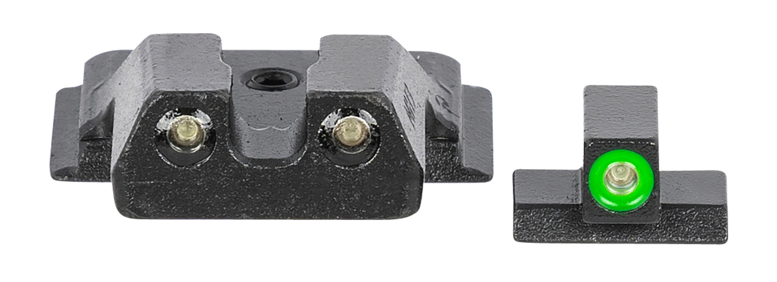 Meprolight USA 417703111 Hyper-BrightBlack | Green Tritium with Green Outline Front Sight Green Tritium with Black Outline Rear Sight Set