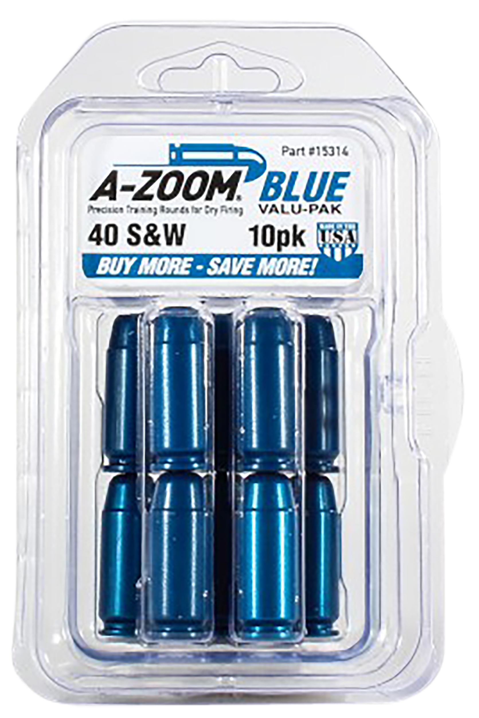 Azoom Snap Caps 40s&w 10pk Blue