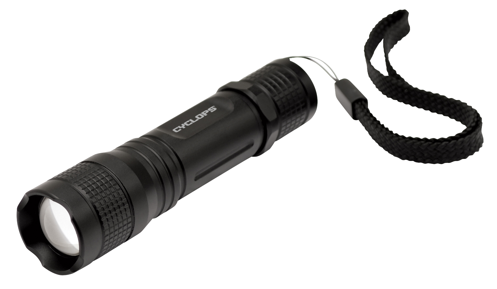 Cyclops TF-150 Lumen Flashlight LED with 1 AA Batteries Aluminum Black