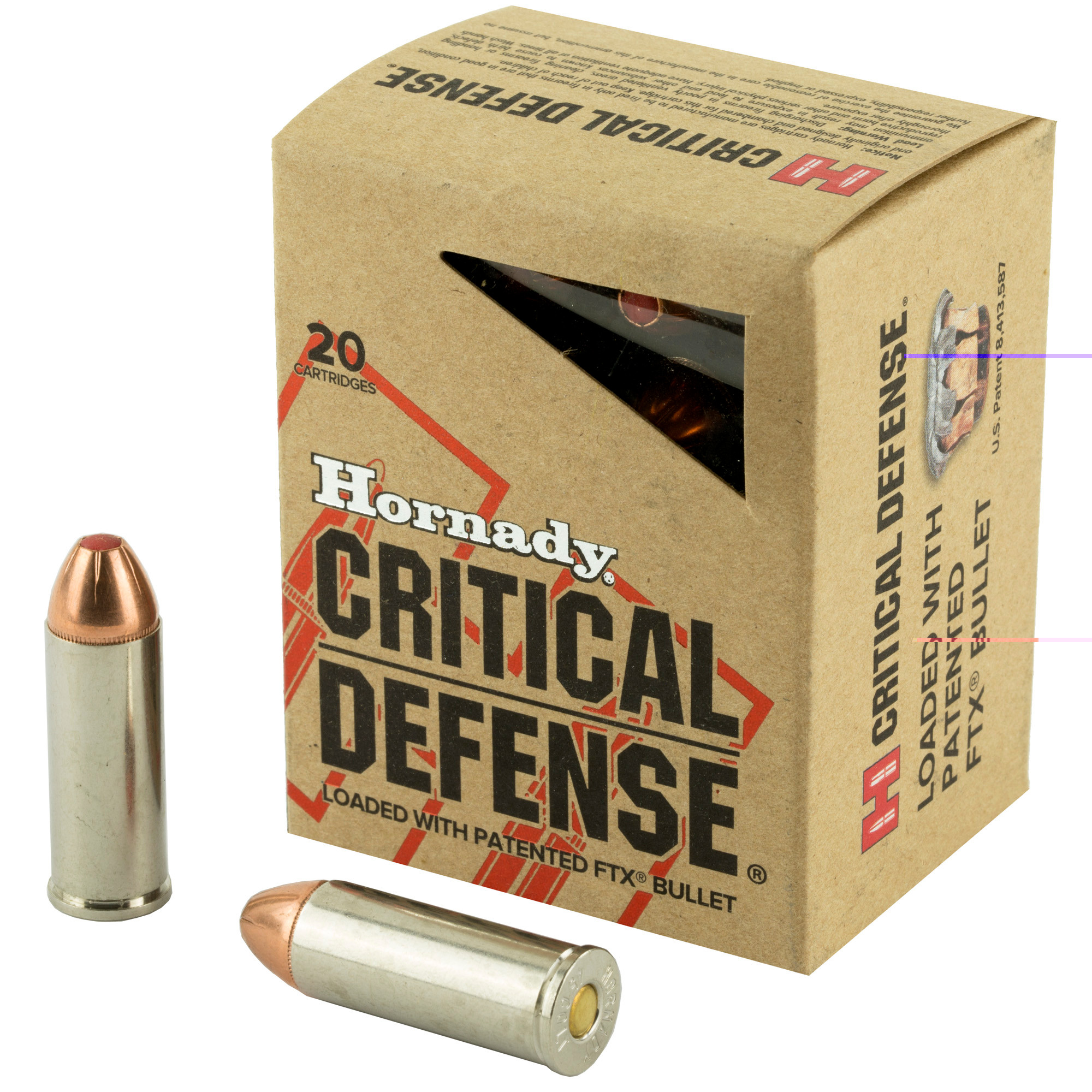 Hornady Critical Defense Ammunition 45 Colt (Long Colt) 185 Grain FTX 20RD
