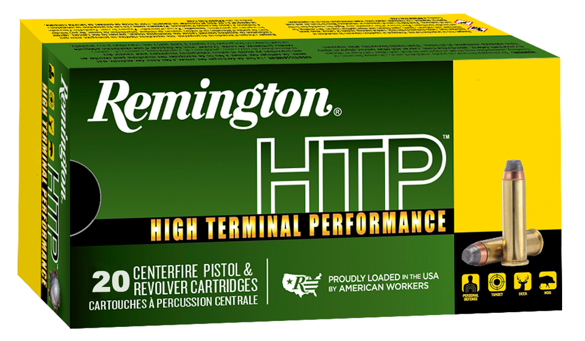 Remington Ammunition 22233 HTP Defense 357 Mag 158 gr Jacketed Soft Point (JSP) 20rd Bx