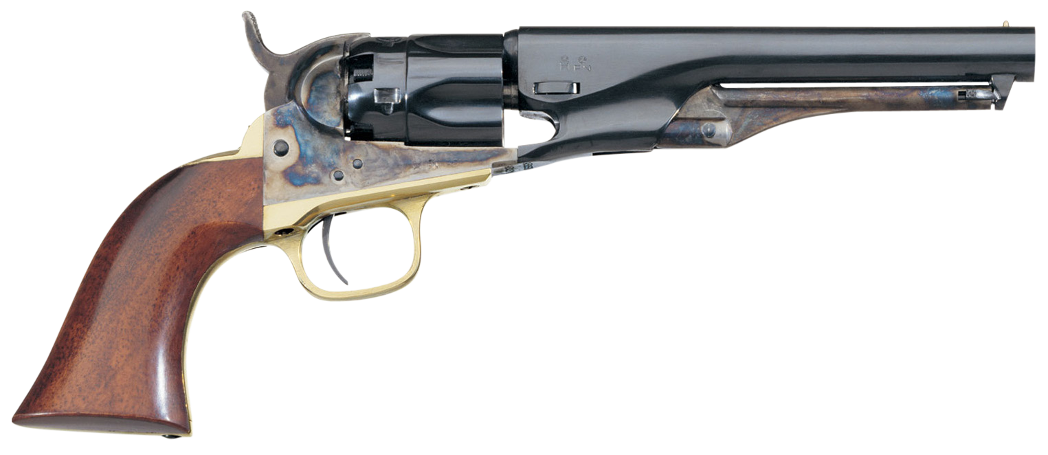 Taylors and Company 550799 1862 Pocket Police Break Open 36 Cal Striker Fire 5.50" 5rd Color Case Hardened Frame Blued Barrel & Cylinder Walnut Grip