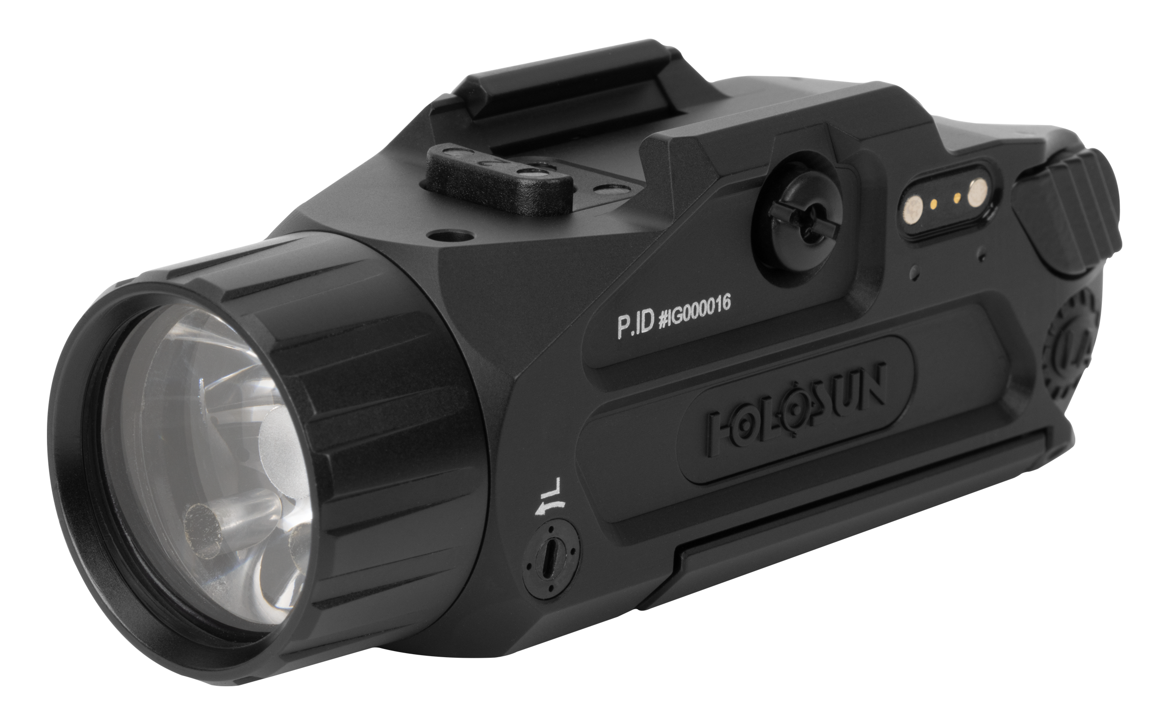 Holosun P.ID Positive Identification Dual Weapon Light White LED and Green/IR Laser Picatinny or Glock-Style Rails Aluminum Matte Black