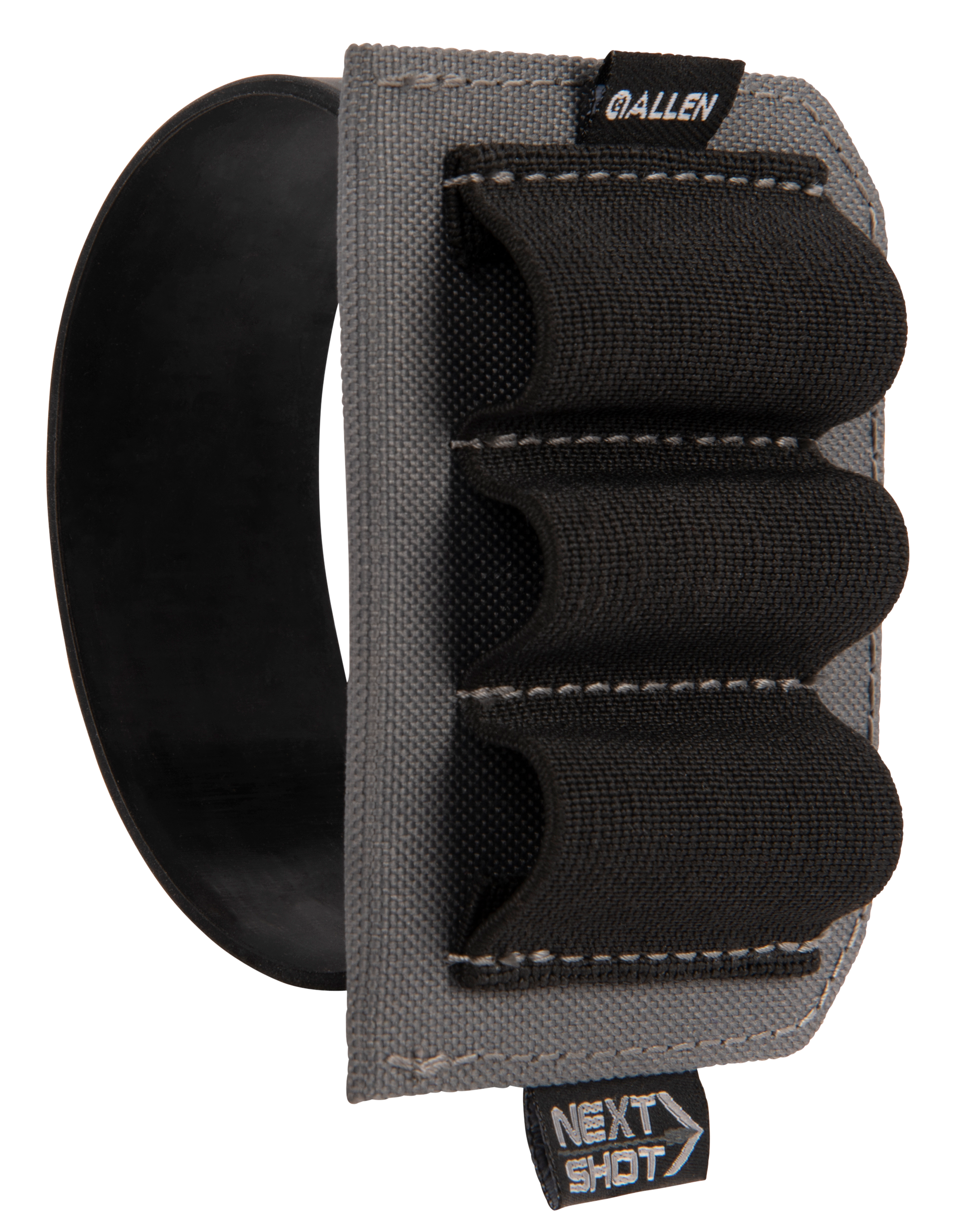 Allen 8201 Next Shot CarrierBlack/Gray Silicone Band Multi-Gauge Capacity 3rd Shotgun Buttstock Mount