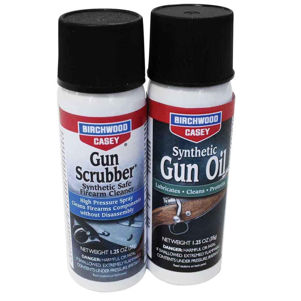 Birchwood Casey 33329 Gun Scrubber & Synthetic Gun Oil Combo Pack 1.25 oz Aerosol 2 Pack
