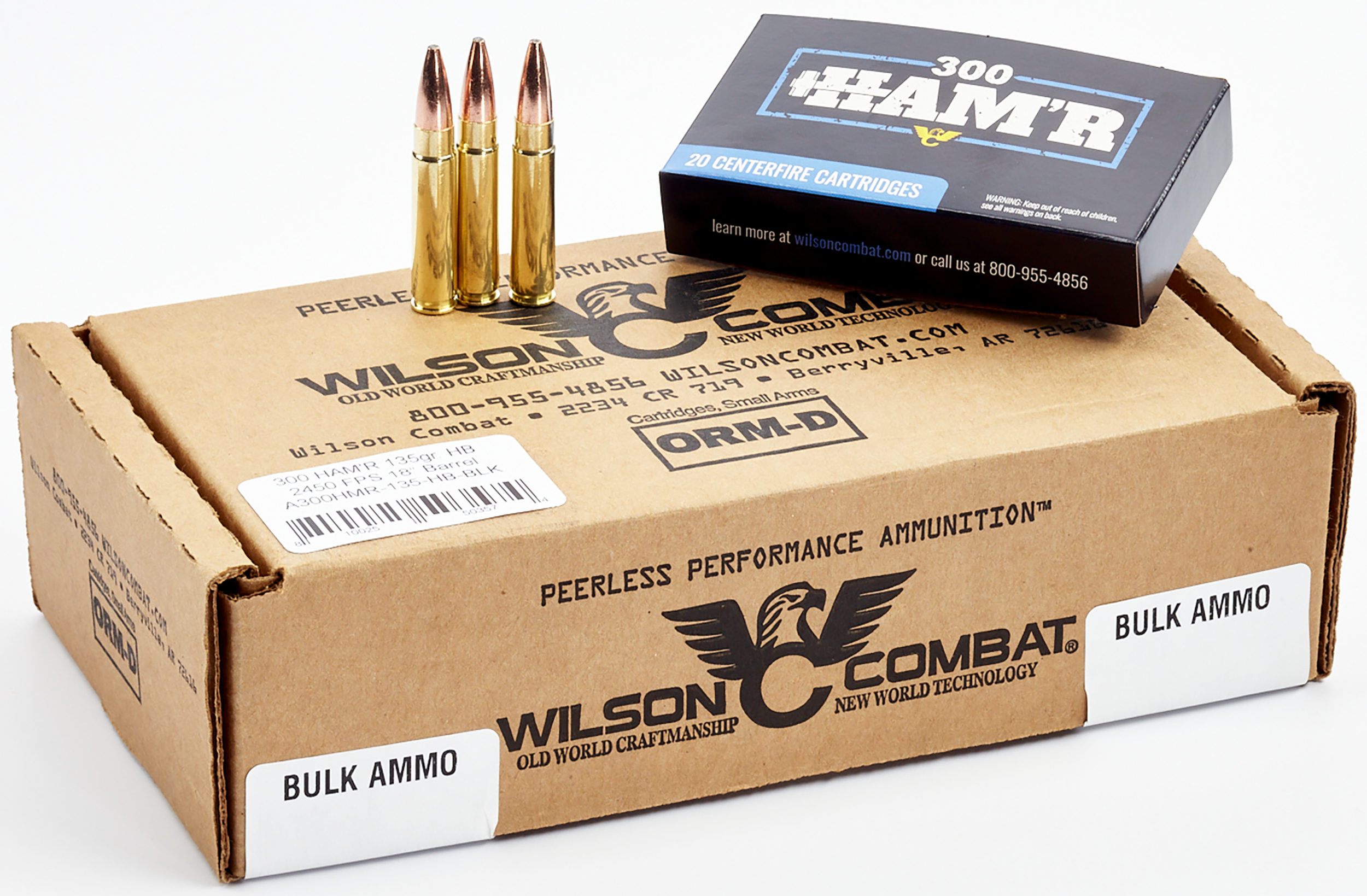 Wilson Combat A300HMR135HB Centerfire Rifle300 HAM'R 135 gr 2450 fps Speer HAM'R Bonded 20 Bx/10 Cs