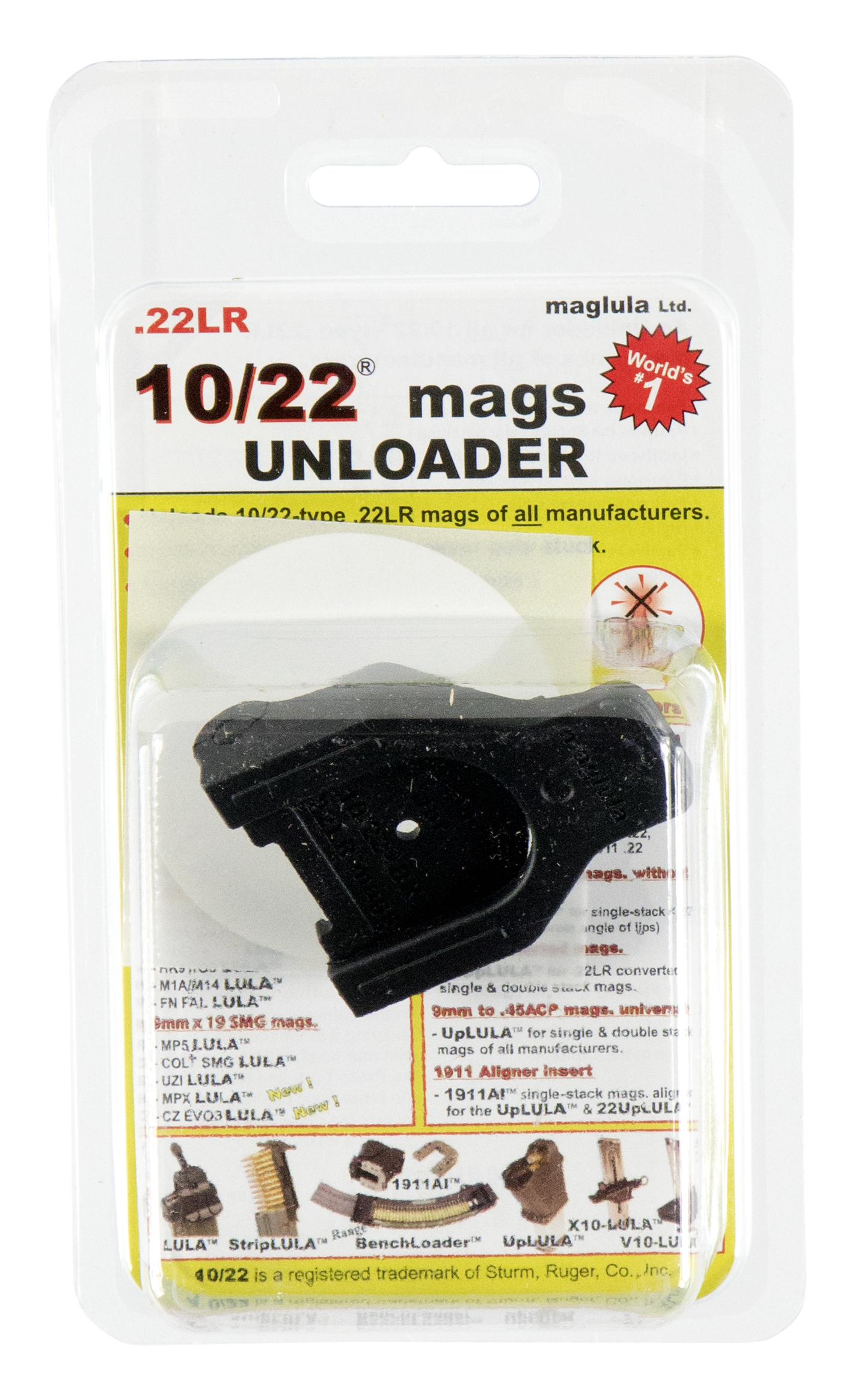 Maglula BX Ruger 10/22 Universal Magazine Unloader Polymer Black