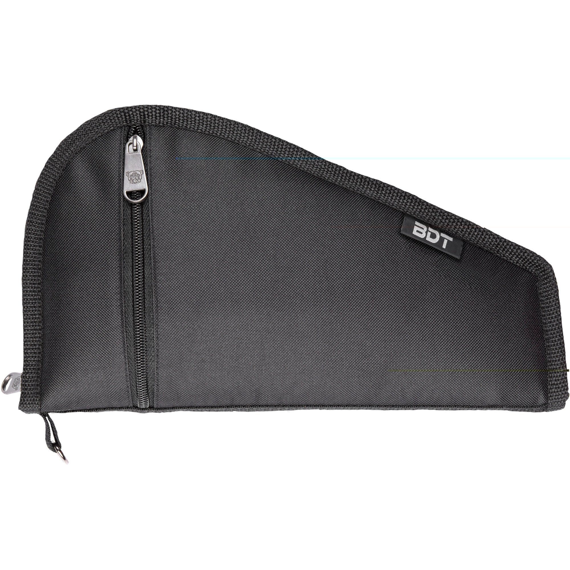 Bulldog BDT620B Deluxe Pistol Case 12"L x 6" H Black Padded Nylon with Pocket & Sleeve for Handgun