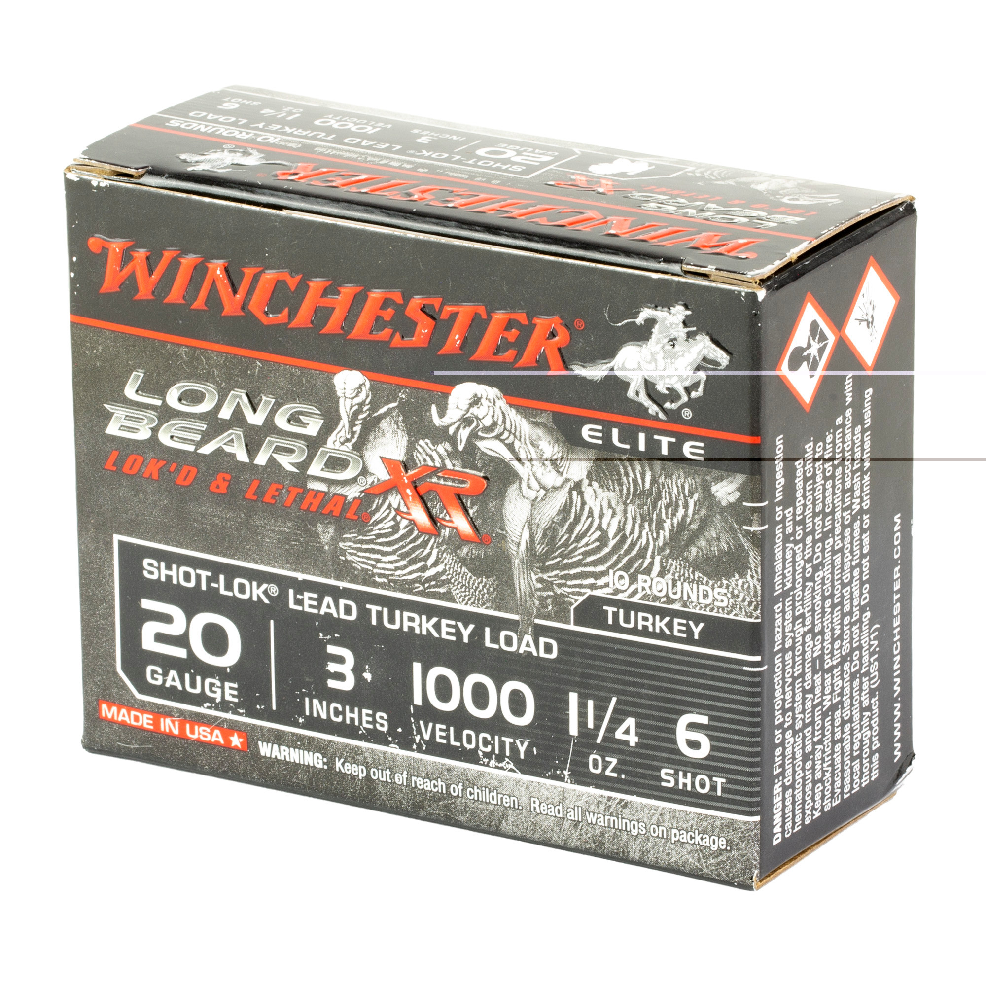 Winchester Long Beard XR Turkey Ammunition 20 Gauge Copper Plated Shot